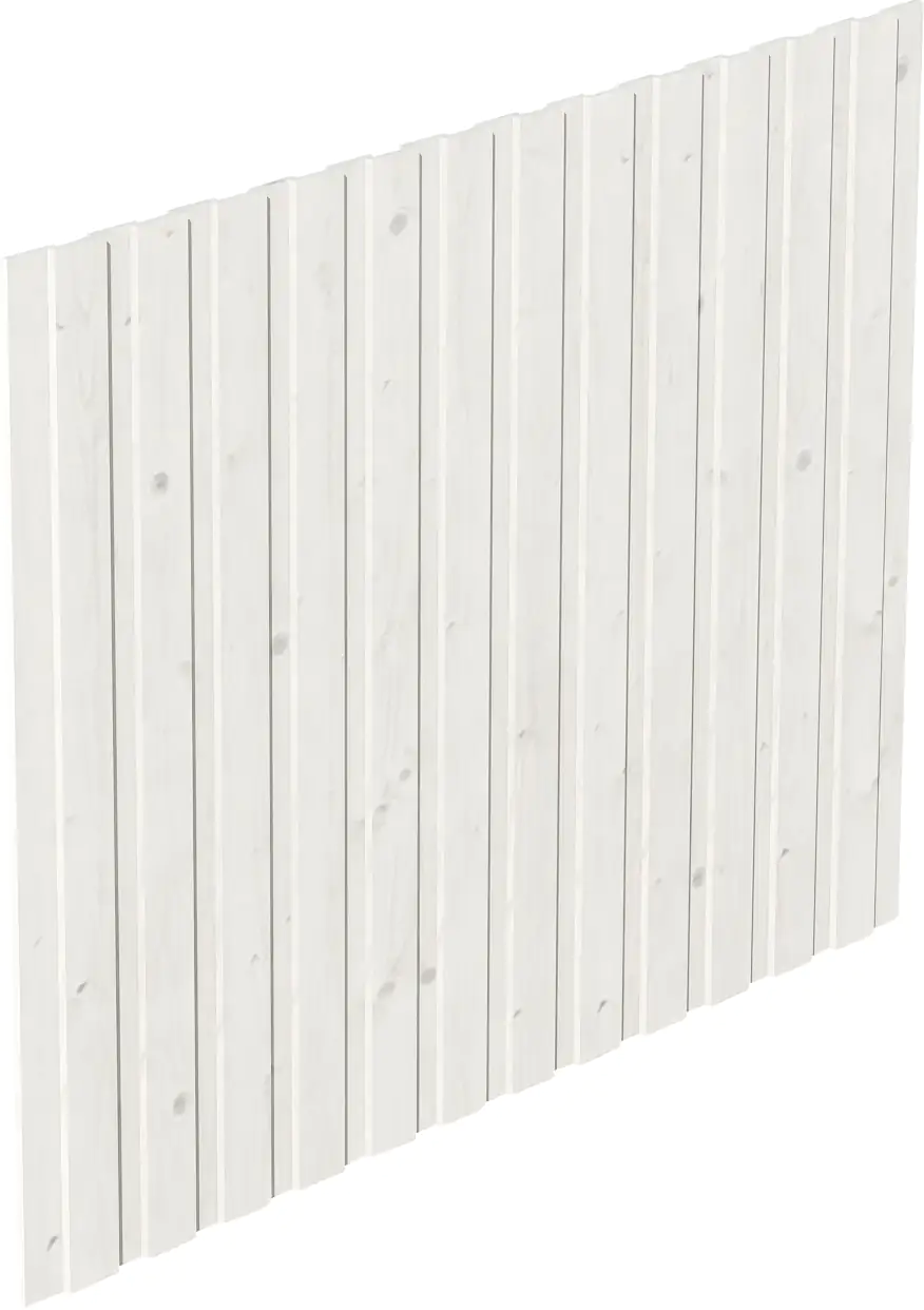 SKAN HOLZ Seitenwand Deckelschalung 230 x 220 cm, Fichte, lasiert in Weiß