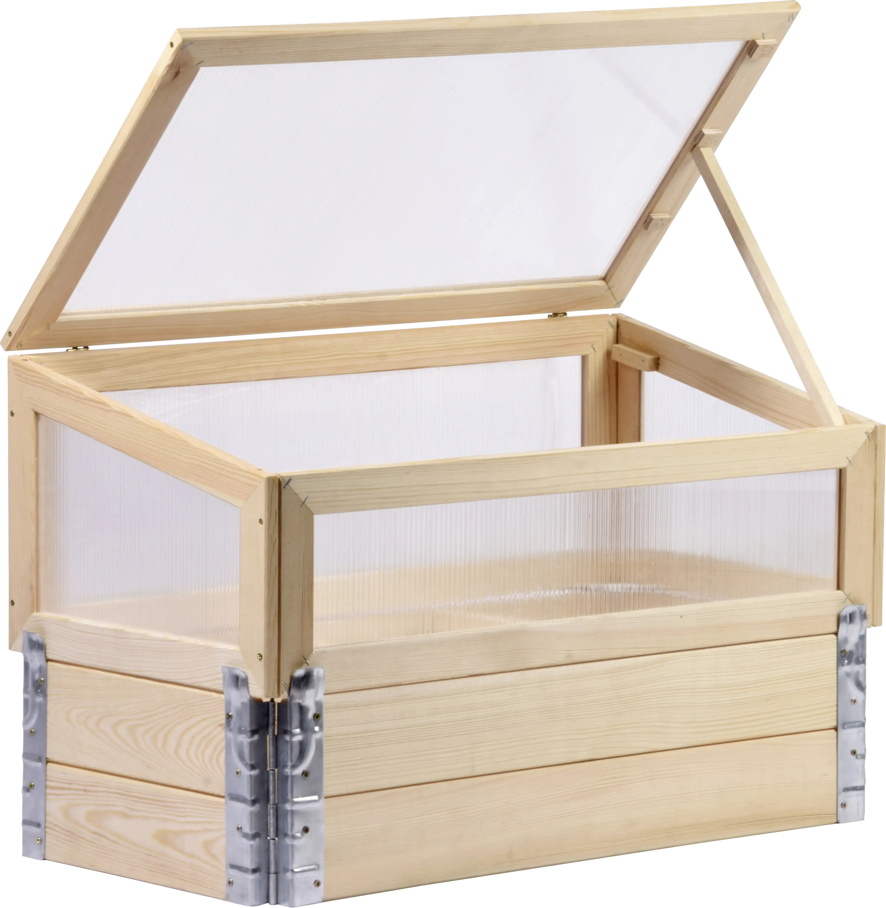 Dobar Frühbeet mit Untersatz transparent Kiefer 76 x 40 x 50 cm Dobar Frühbeet mit Untersatz transparent Kiefer 76 x 40 x 50 cm