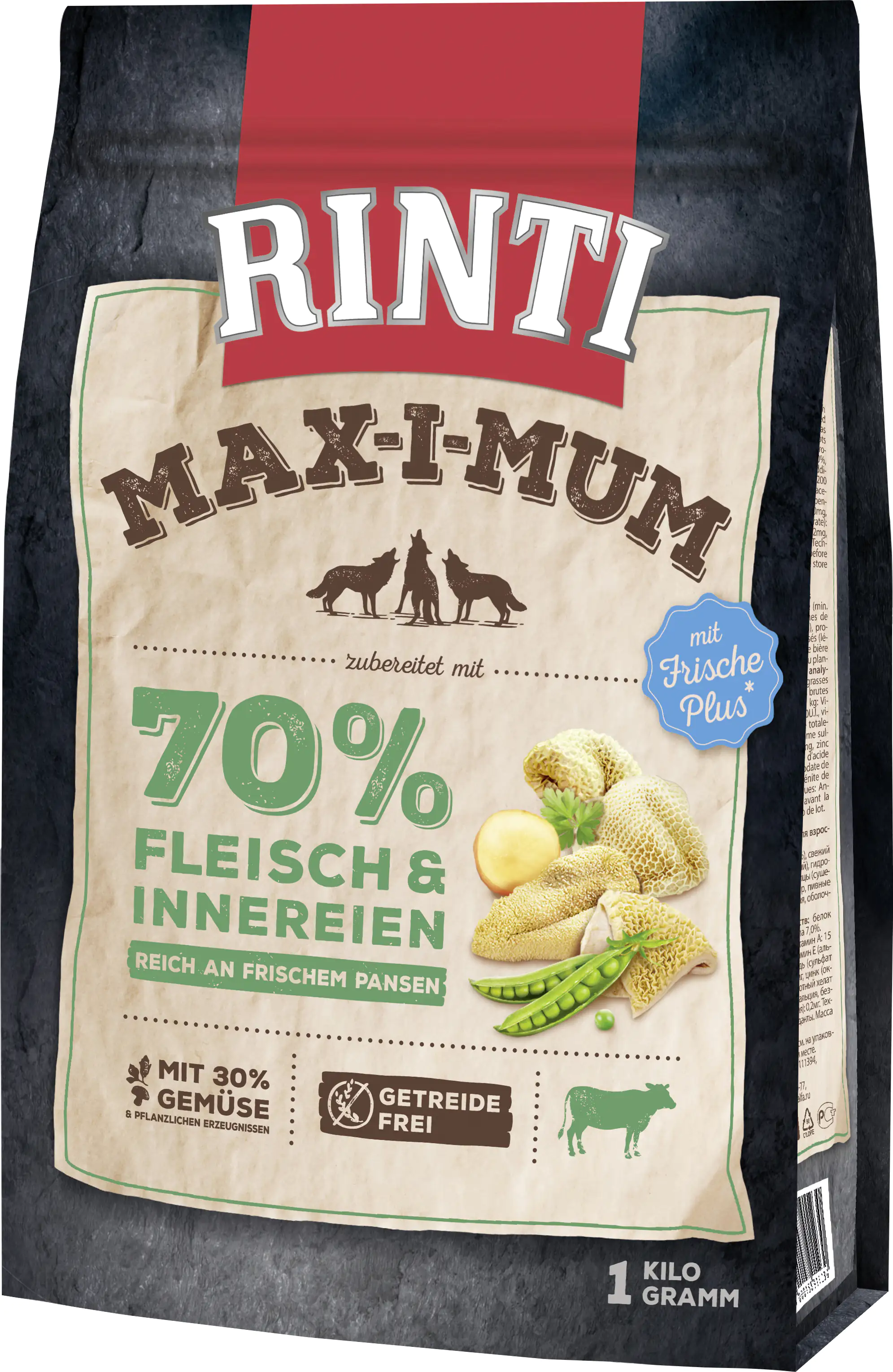 Rinti Max-i-Mum Hundetrockenfutter Adult 1 kg Pansen