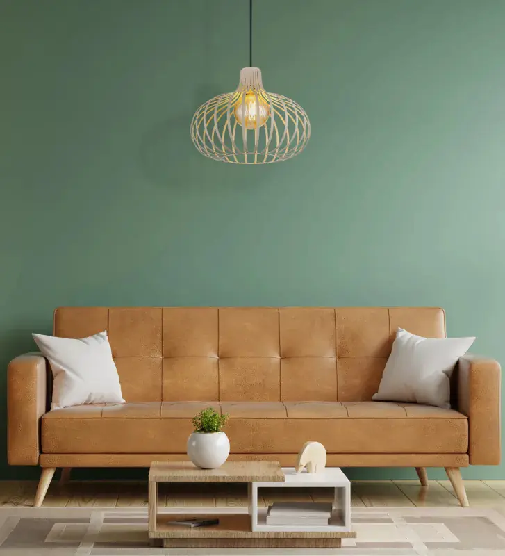 Globo Hängeleuchte Mateo 40 x 150 cm (Ø x H) cremefarben matt