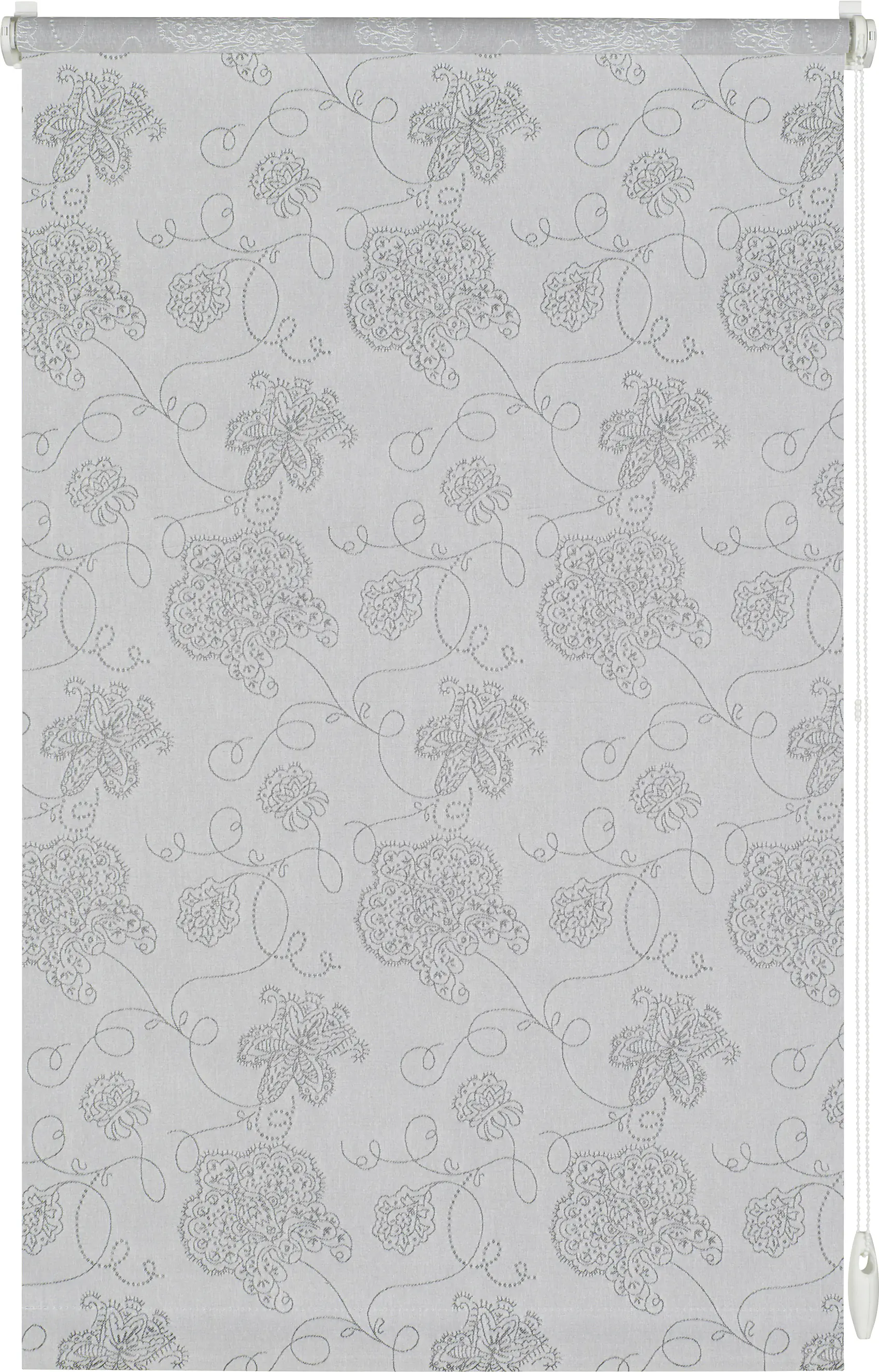 Gardinia EasyFix Rollo bestickt silber 60 x 150 cm
