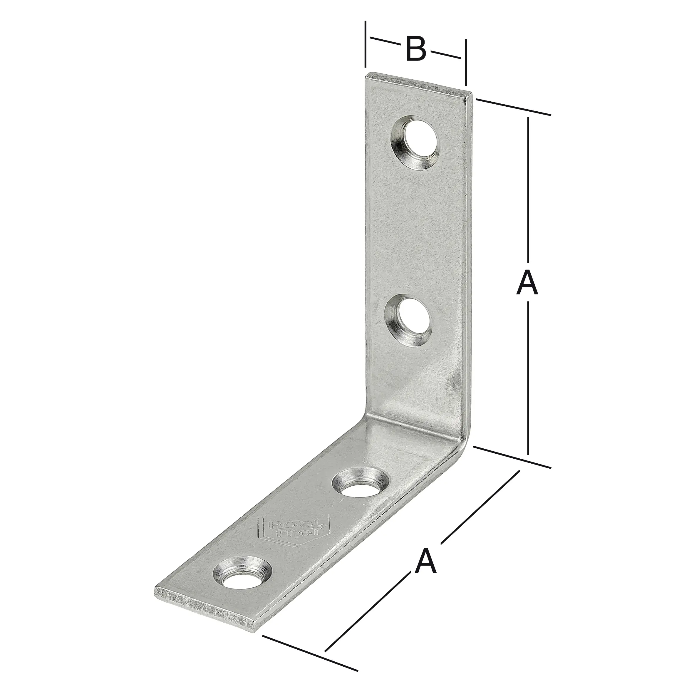 Vormann Stuhlwinkel 40x40x15 mm Edelstahl - 4 Stück