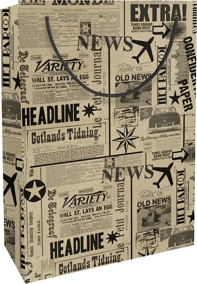 Geschenktasche Zeitung 23 x 33 cm