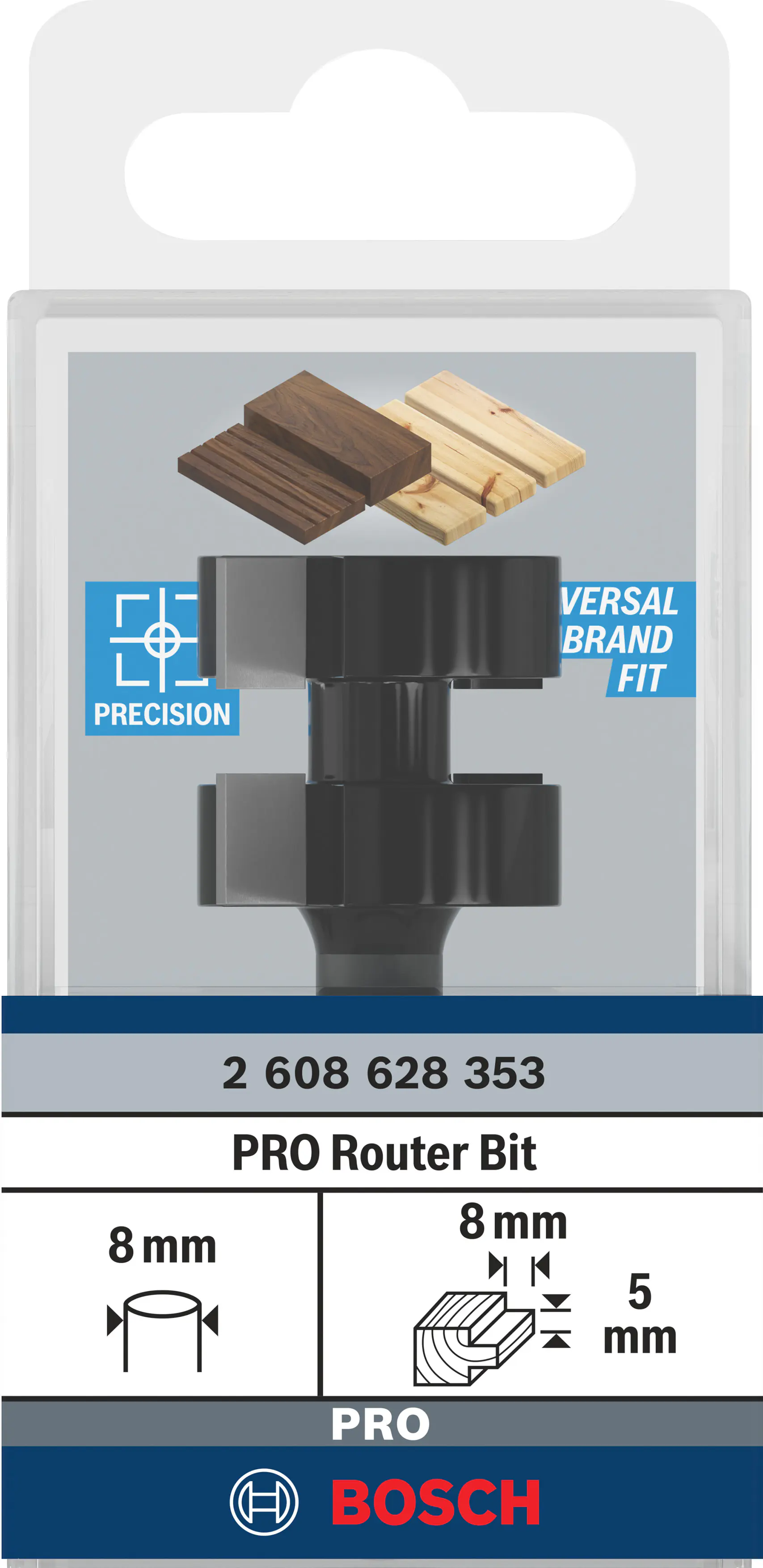 Bosch Federfräser 8 mm D1 25 mm L 5 mm G 58 mm