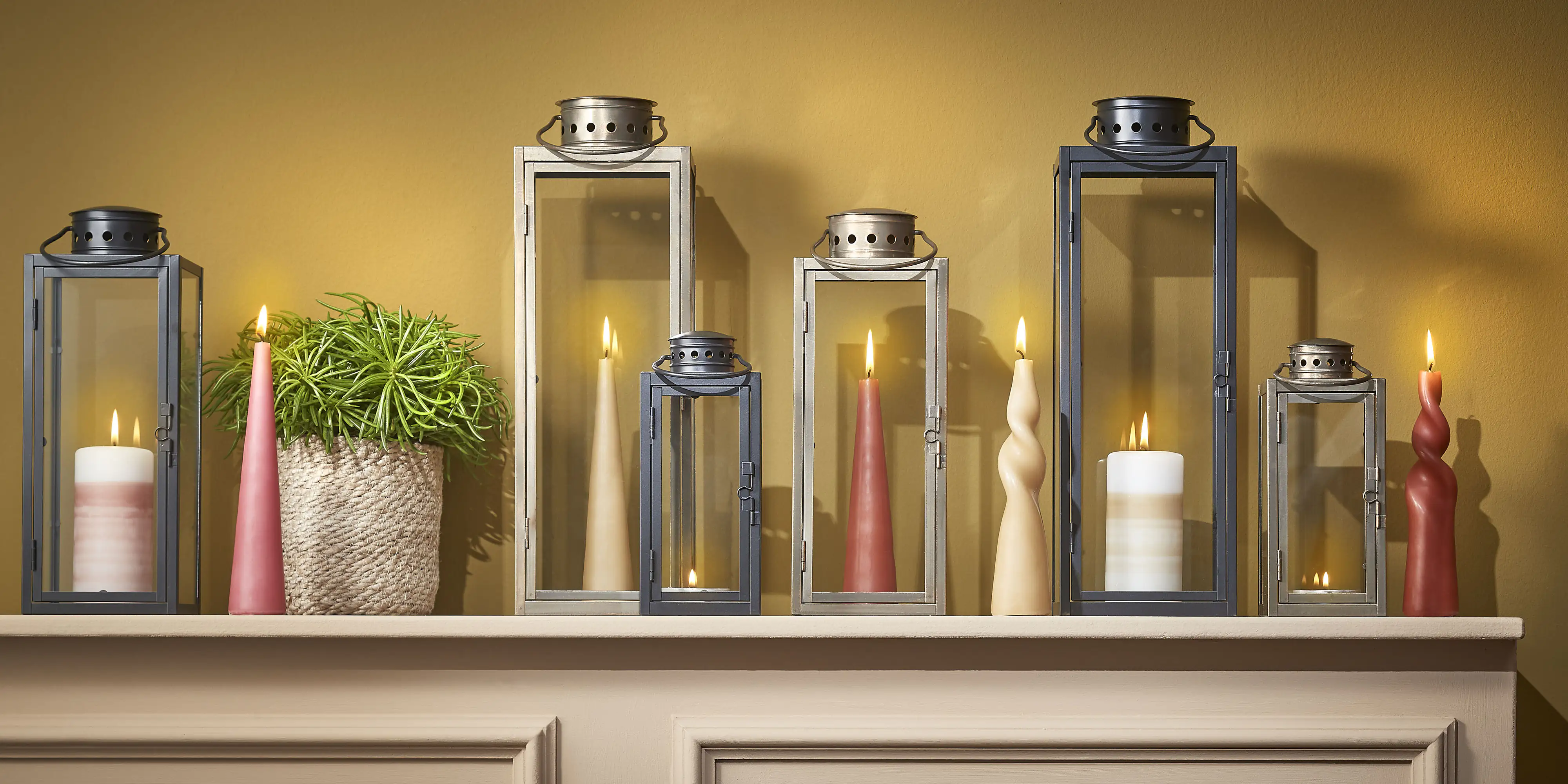 Mica Laterne Arzilla gold 10 x 10 x 23,5 cm Mica Laterne Arzilla gold 10 x 10 x 23,5 cm