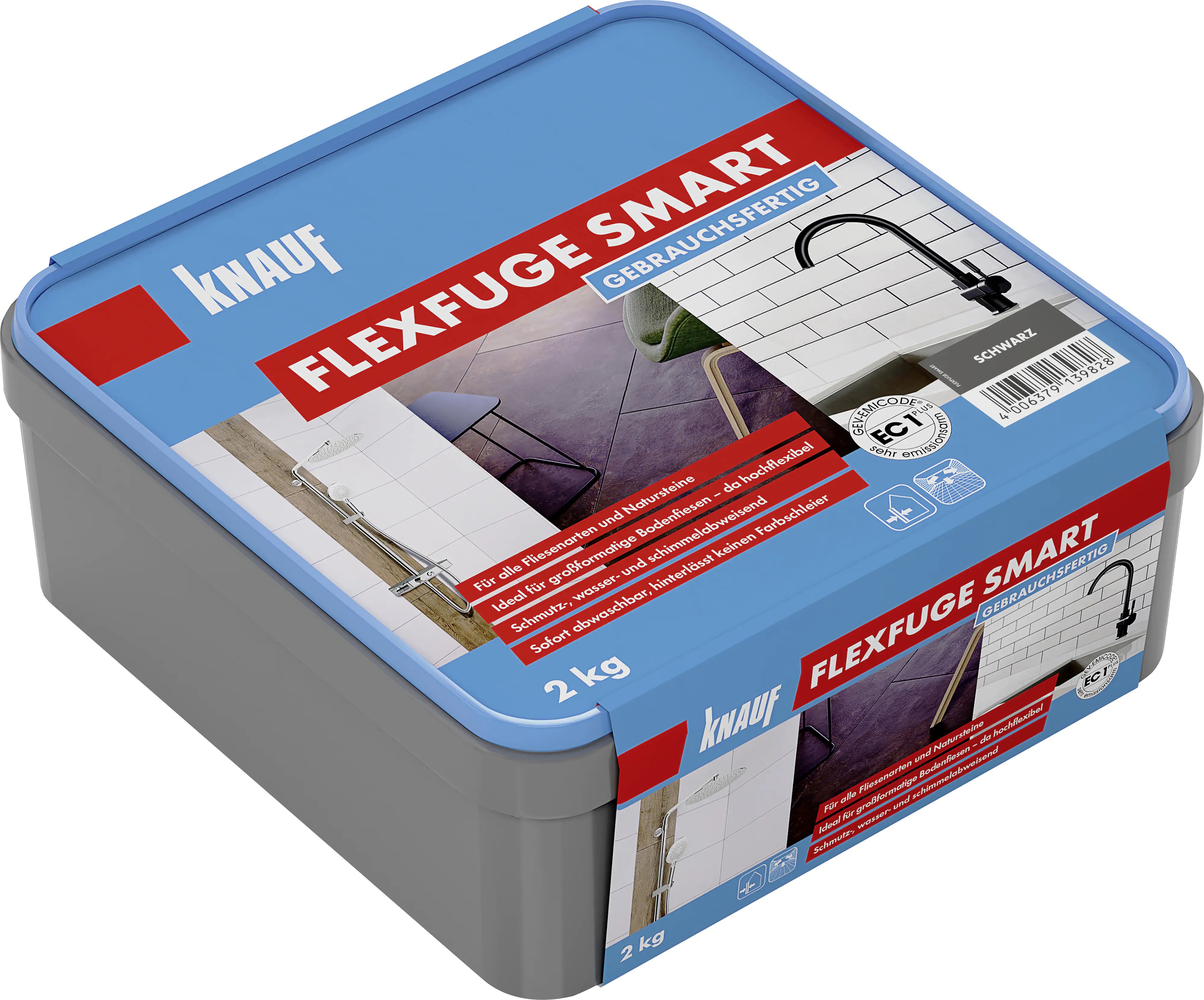 Knauf Fugenmörtel Flexfuge Smart 2 - 20 mm schwarz 2 kg Knauf Fugenmörtel Flexfuge Smart 2 - 20 mm schwarz 2 kg