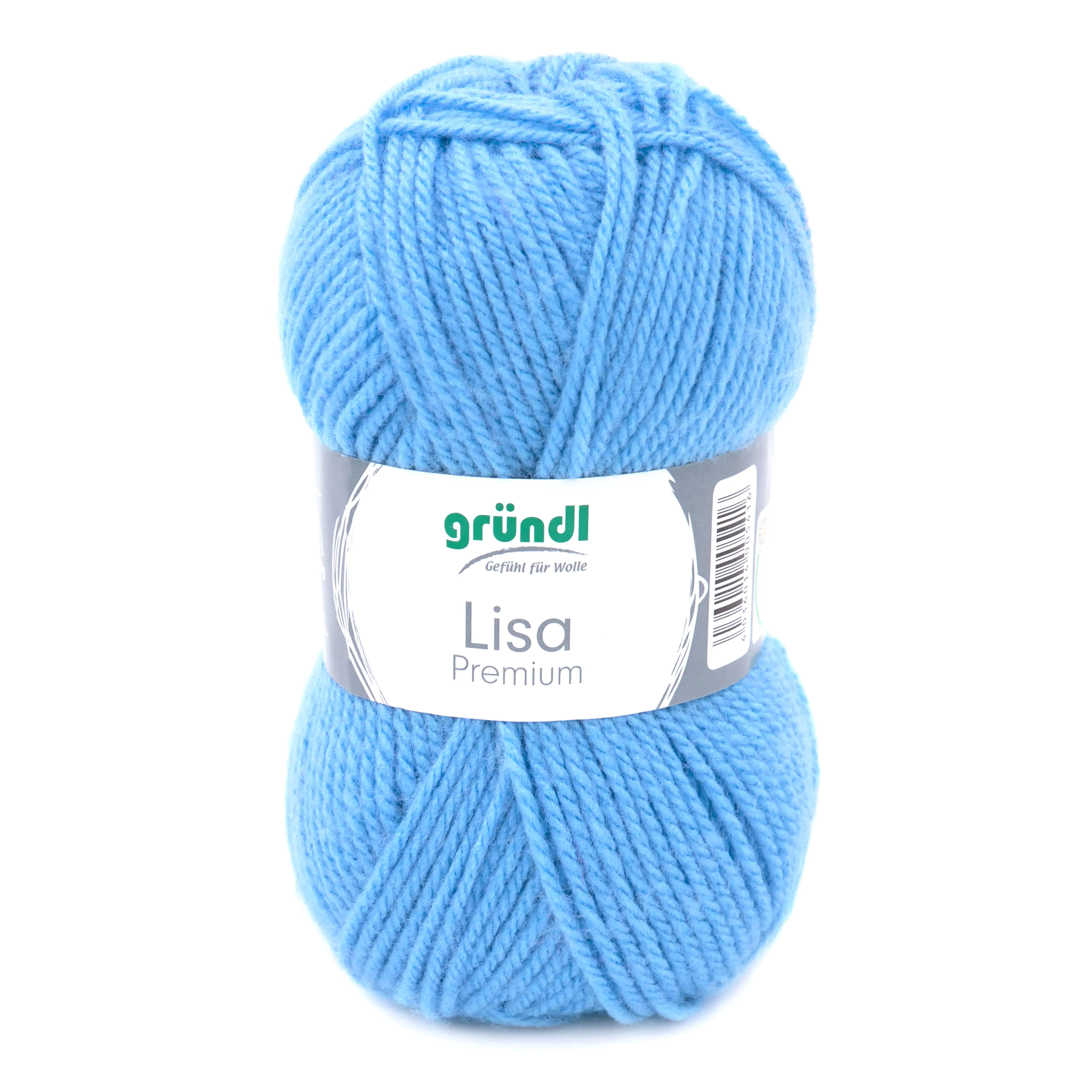 Gründl Wolle Lisa Premium uni 50 g mittelblau