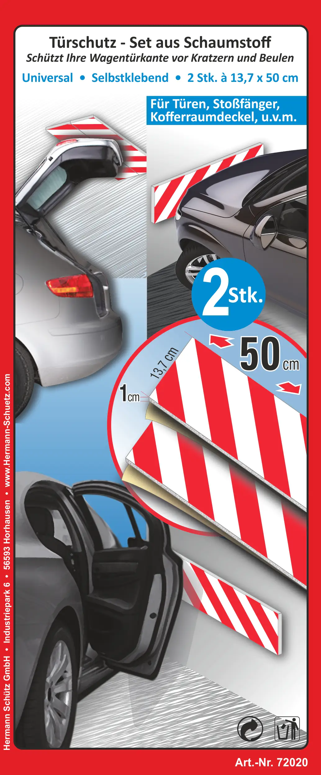 4002341720209 Hermann Schütz Türschutz-Set aus Schaumstoff selbstklebend 2er Set