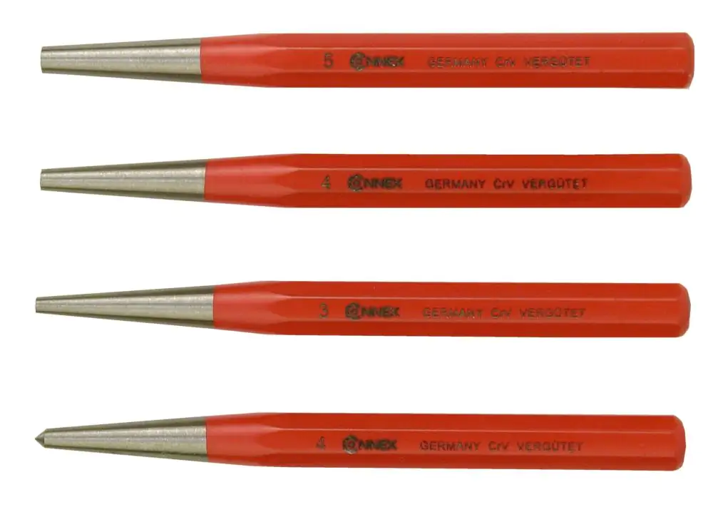 Körner- & Durchschläger-Set 4-teilig