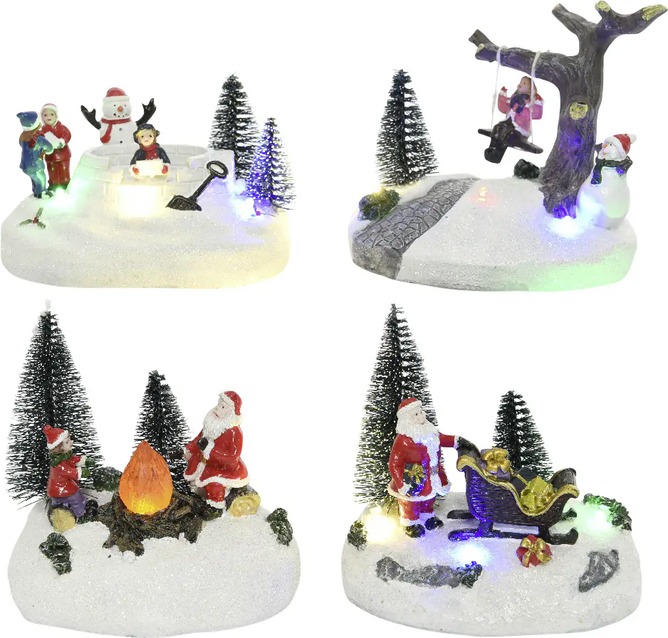 Kaemingk LED Winterszene 12,5 x 7,5 x 12 cm bunt Kaemingk LED Winterszene 12,5 x 7,5 x 12 cm bunt