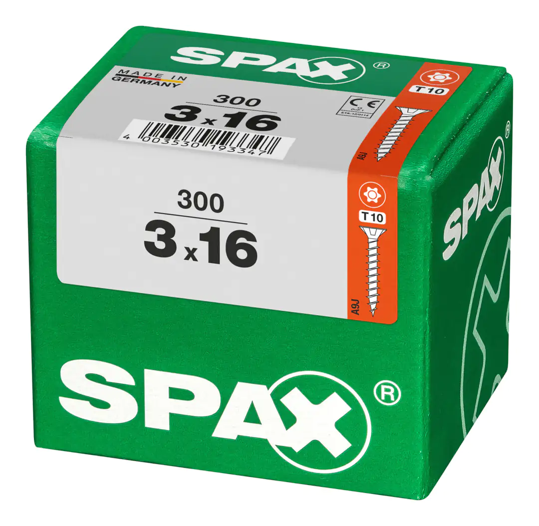 Spax Universalschrauben 3.0 x 16 mm TX 10 - 300 Stk.