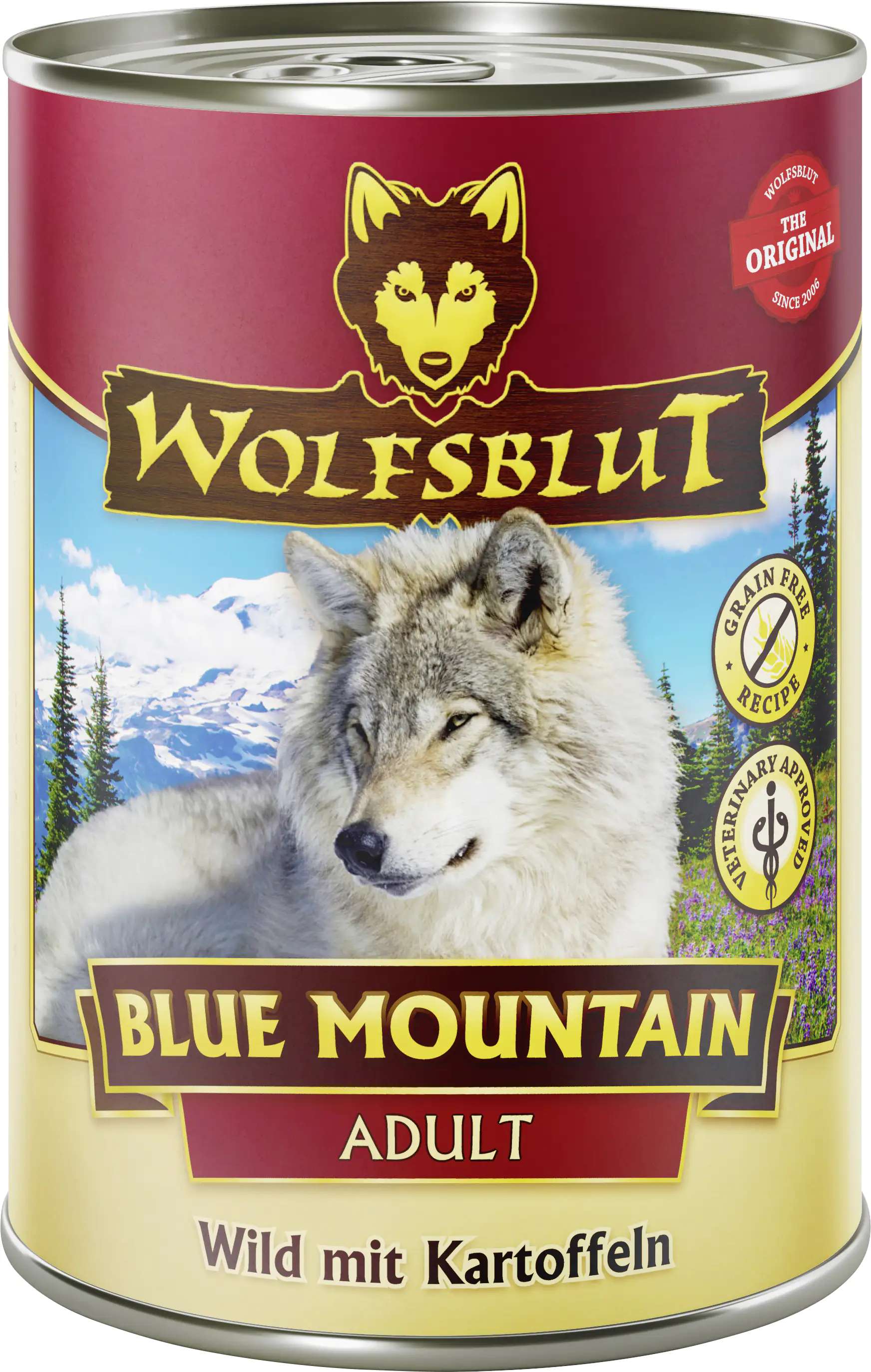 Wolfsblut Blue Mountain Adult Nassfutter- Wild mit Kartoffel 395 g Adult