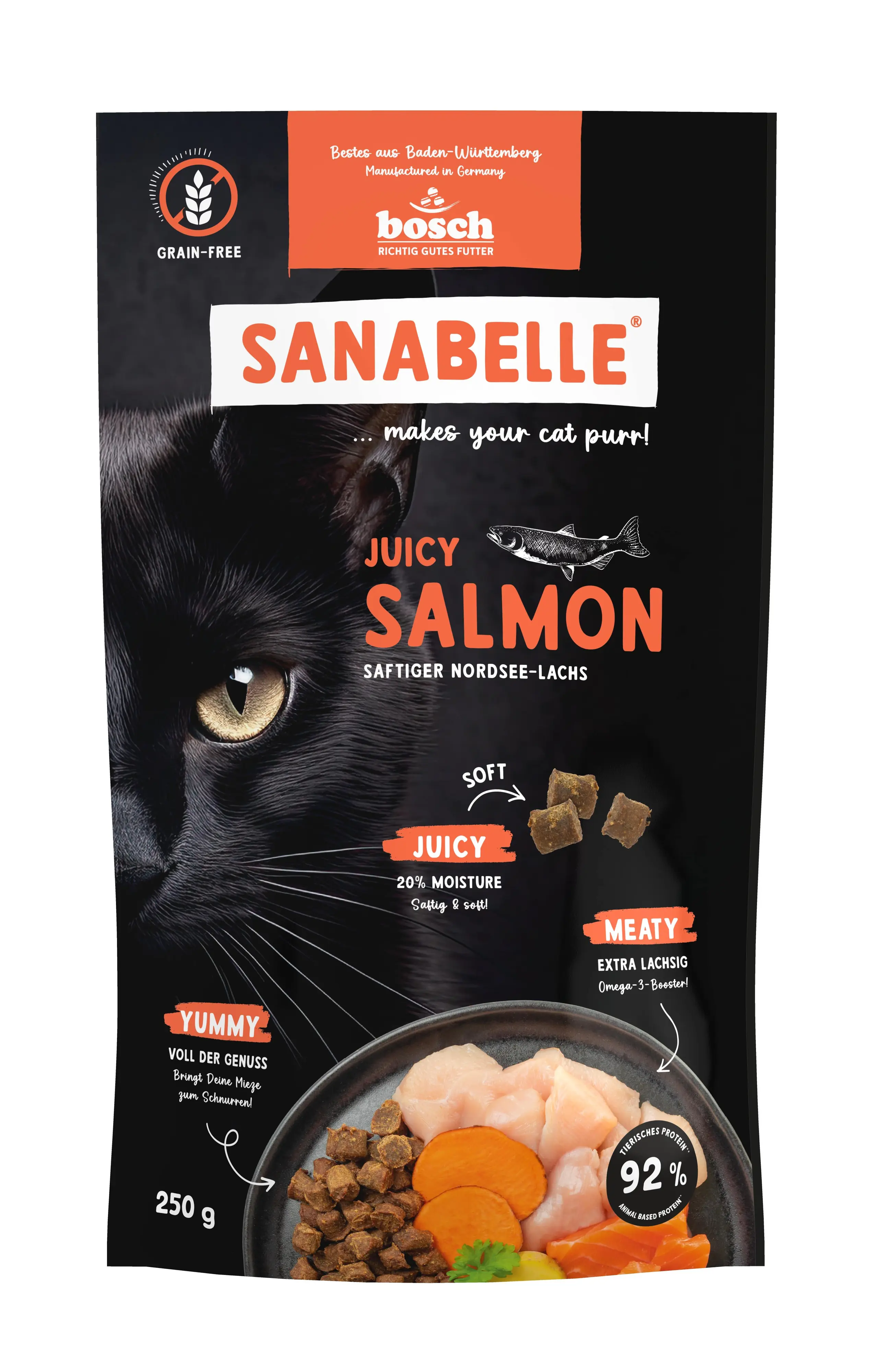 Sanabelle Katzentrockenfutter Adult Juicy mit Nordseelachs 250 g