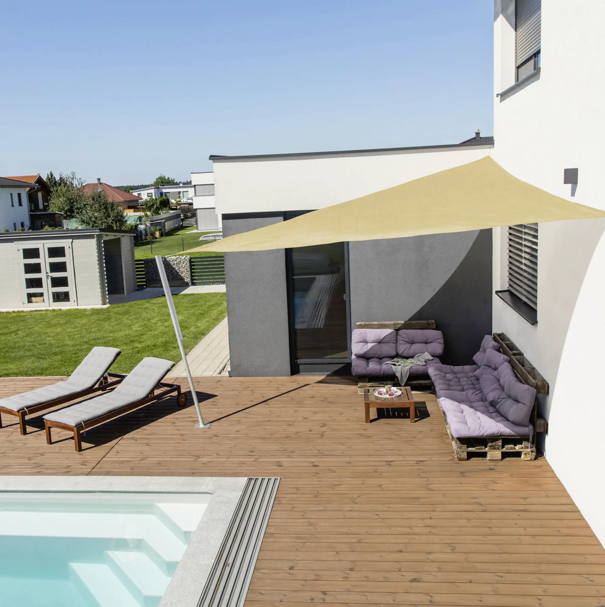 Windhager Sonnensegel Capri champagner 5 x 5 x 5 m