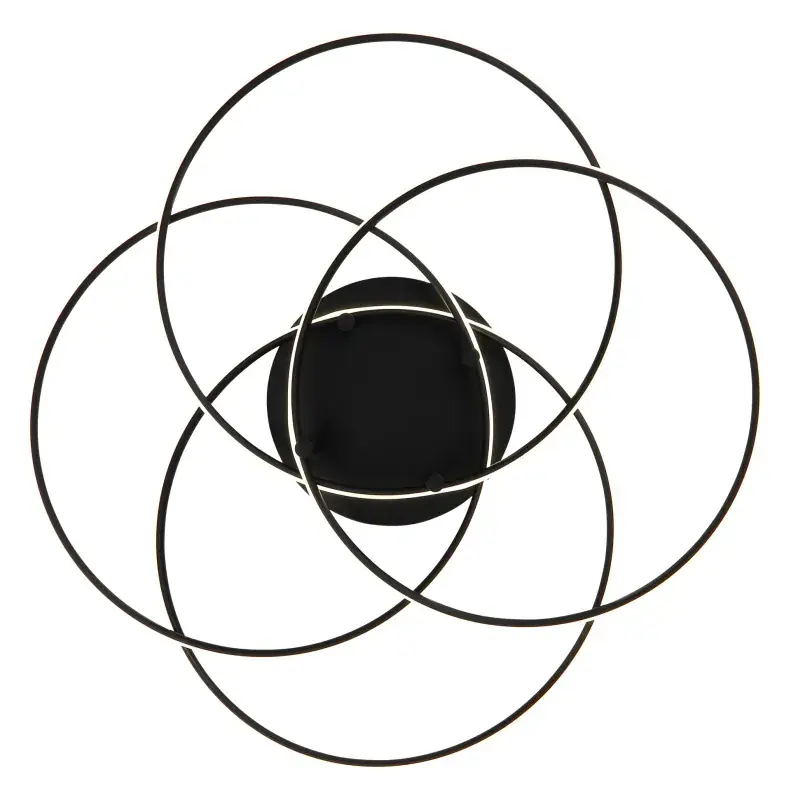 Globo Deckenleuchte Kombos Ø 51,5 x 11,4 cm schwarz warmweiß