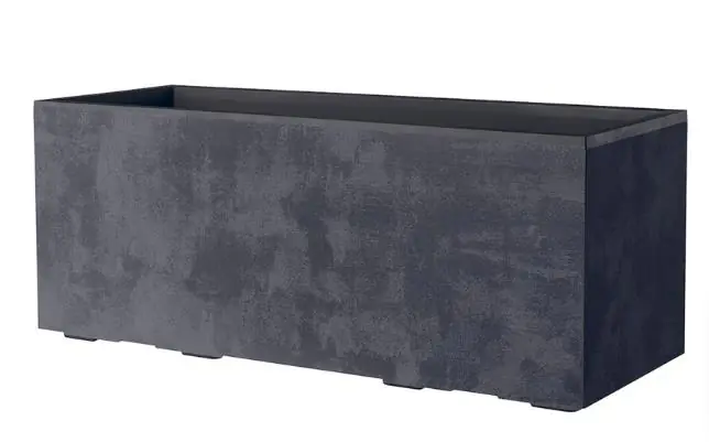 Deroma Pflanzkasten Millennium Kunststoff 99 cm Anthrazit mit Ablauflöchern