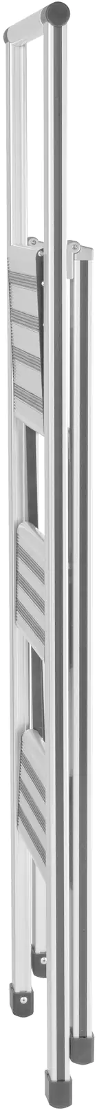 Wenko Trittleiter klappbar Sicherheitsleiter mit 3 rutschsicheren XXL-Stufen 2,55 m