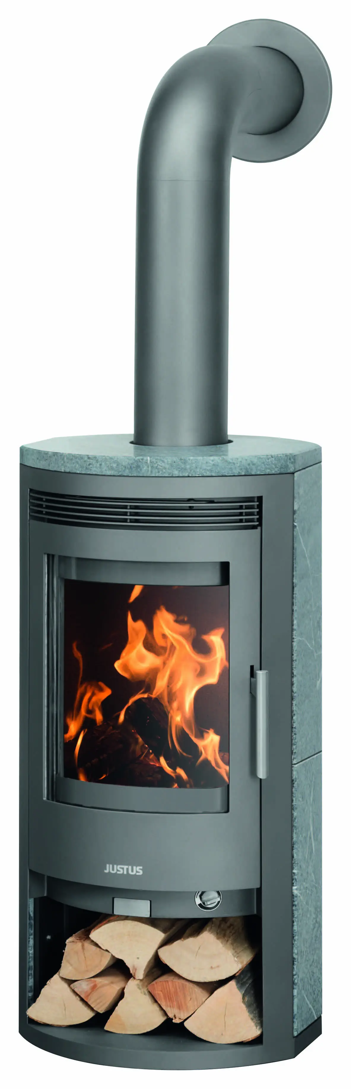 Justus Kaminofen Baltrum D 2.0 Speckstein Stahl gussgrau 5,5 kW Justus Kaminofen Baltrum D 2.0 Speckstein Stahl gussgrau 5,5 kW
