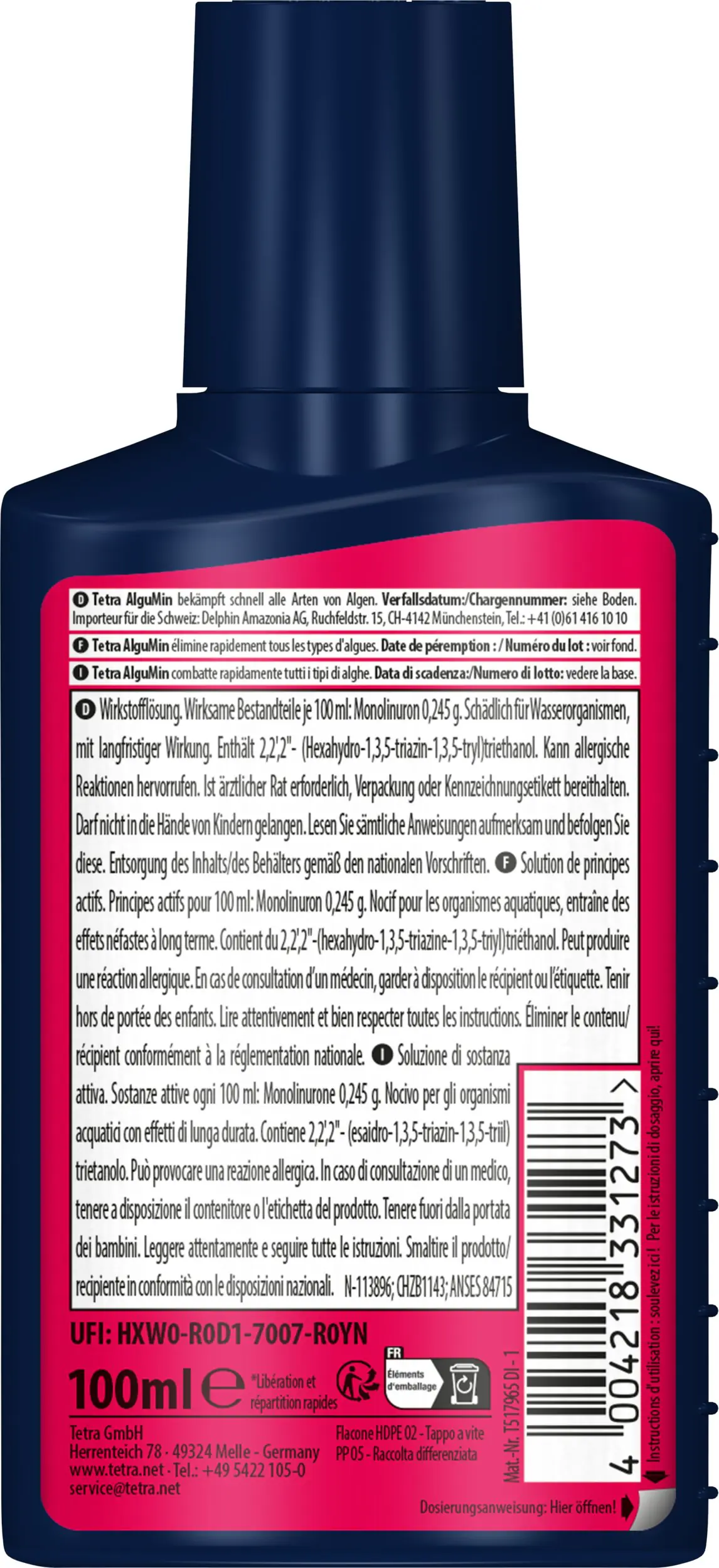 Tetra Aquariumpflege AlguMin 100 ml