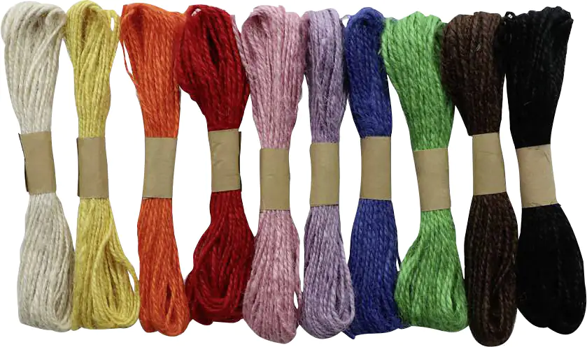 Glorex Jute-Schnur 10 Farben 10 m