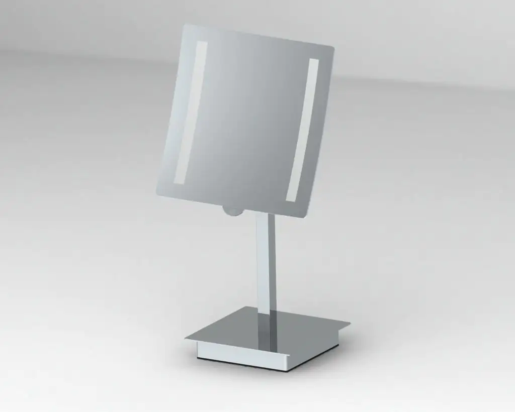 4333692058896 Primaster LED Stand-Kosmetikspiegel 5-fach Vergrößerung eckig