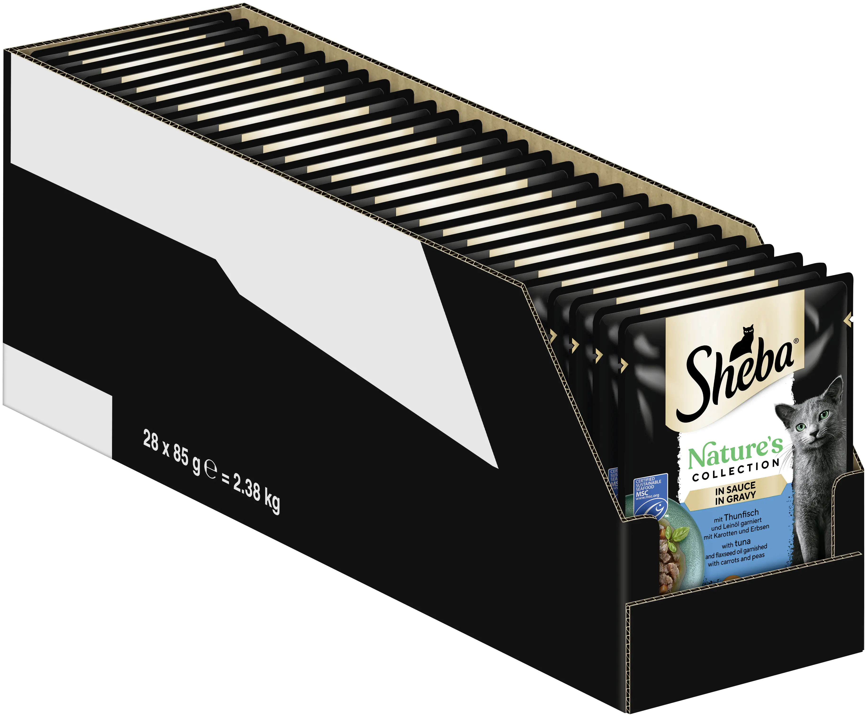 Sheba Pouch Katzennassfutter Adult 85 g Thunfisch & Leinöl
