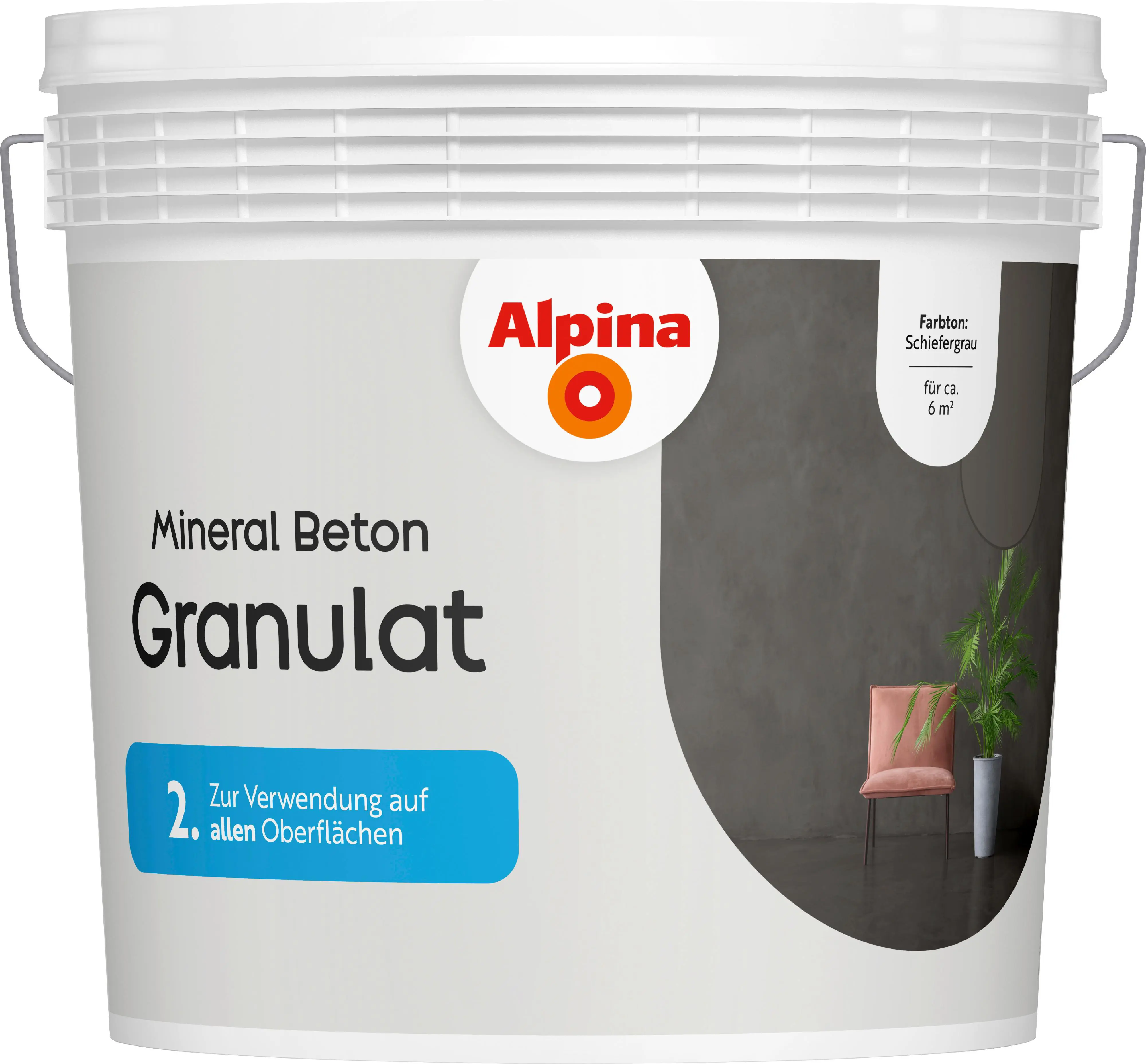 Alpina Mineral Beton Granulat schiefergrau 6 kg Alpina Mineral Beton Granulat schiefergrau 6 kg
