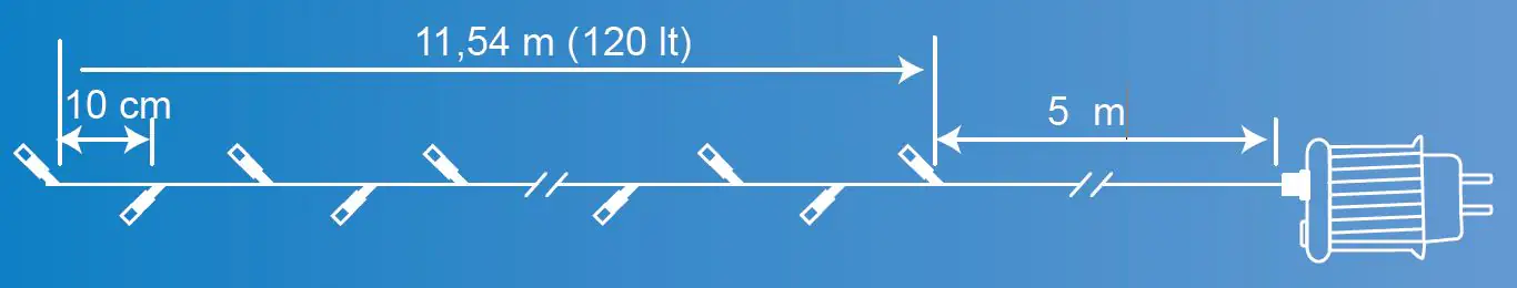 TrendLine LED-Lichterkette Classic Außen 11,5 m bunt (RGB) mit Timer