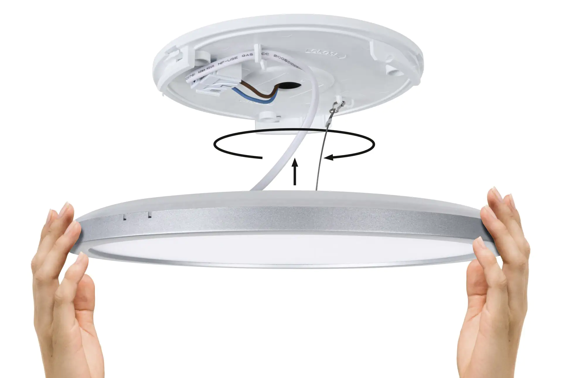 Paulmann LED Deckenleuchte Atria Shine Backlight Holzoptik Ø 29,3cm