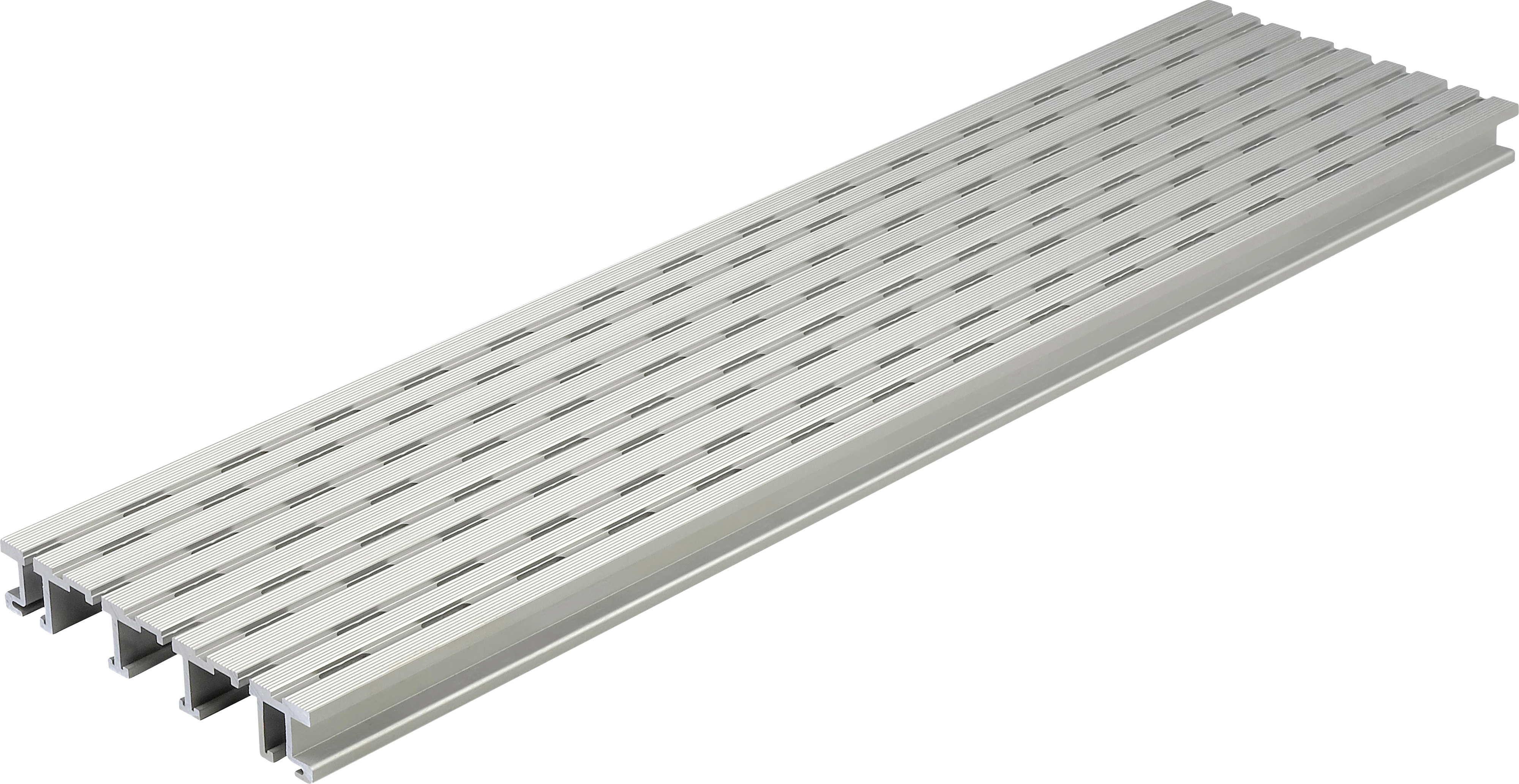 Kovalex Entwässerungsprofil Aluminium 100 x 15 x 2,6 cm silber