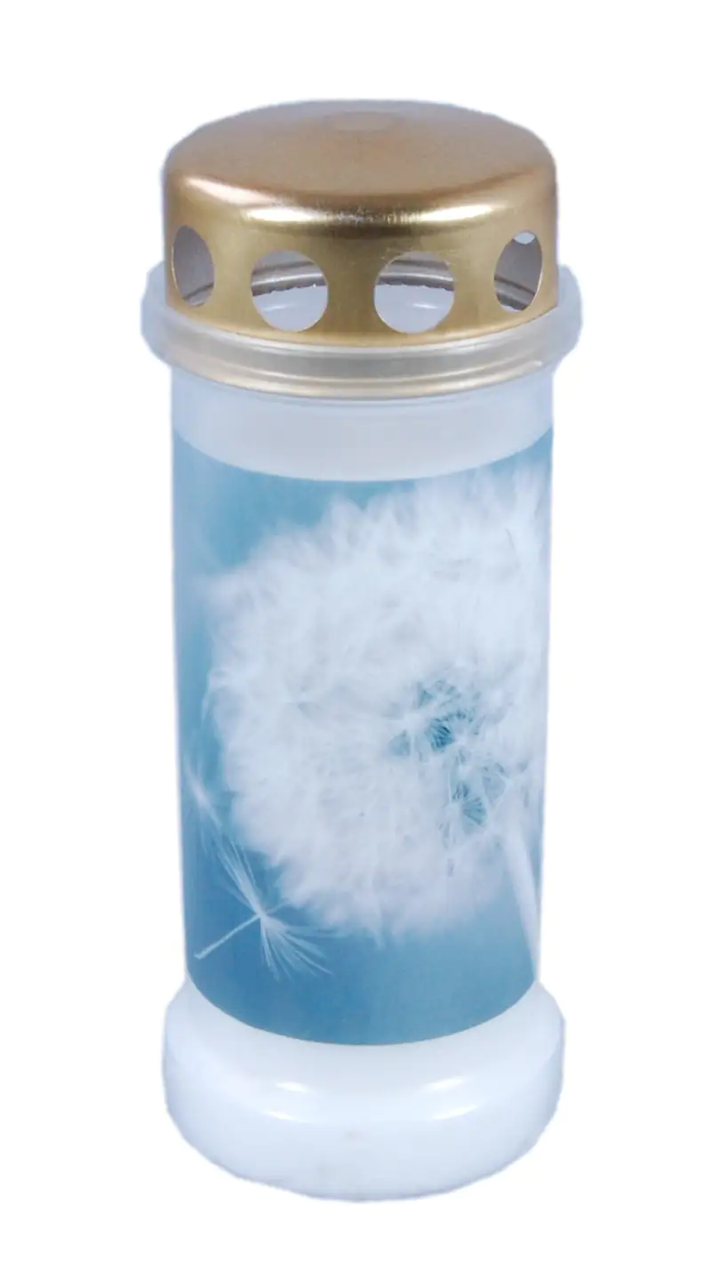 Bolsius Dauerbrenner Nr. 6 Pusteblume weiß, Höhe 17,3 cm, Ø 6,7 cm