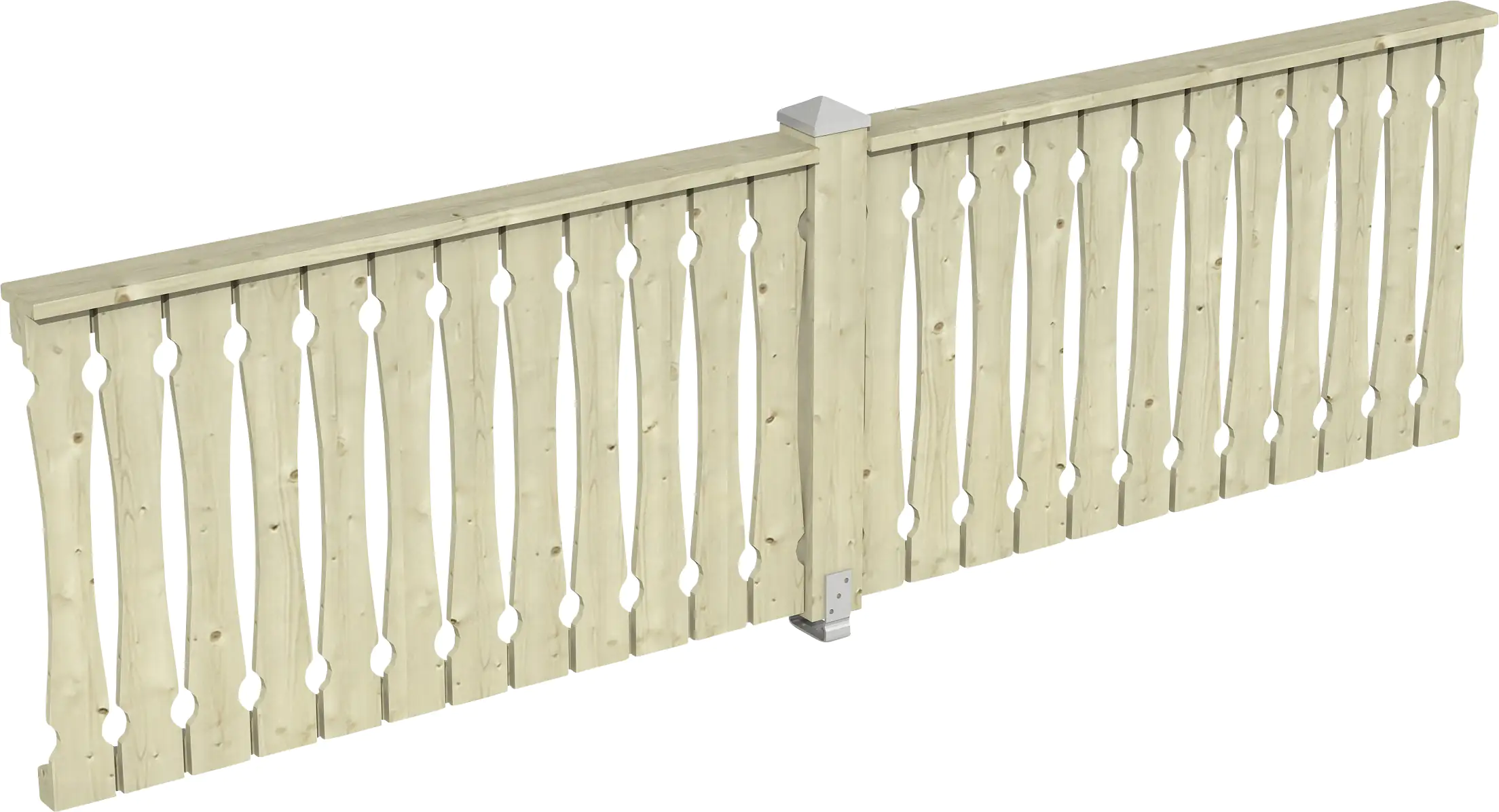 SKAN HOLZ Brüstung Balkonschalung 335 x 96 cm, Fichte, natur