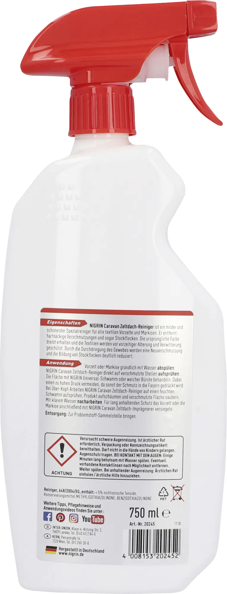 Nigrin Caravan Zeltdach-Reiniger 750ml