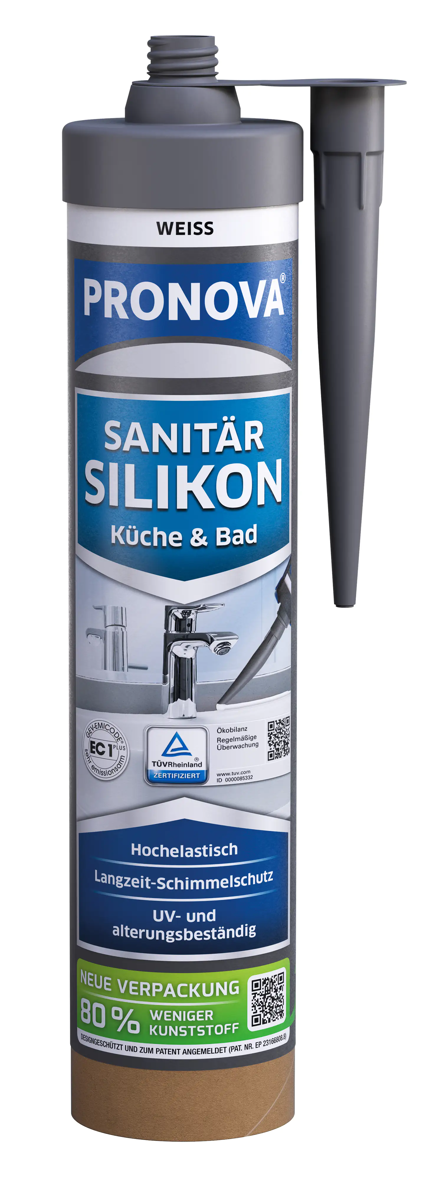PRONOVA ECO Sanitär Silikon 280 ml weiß