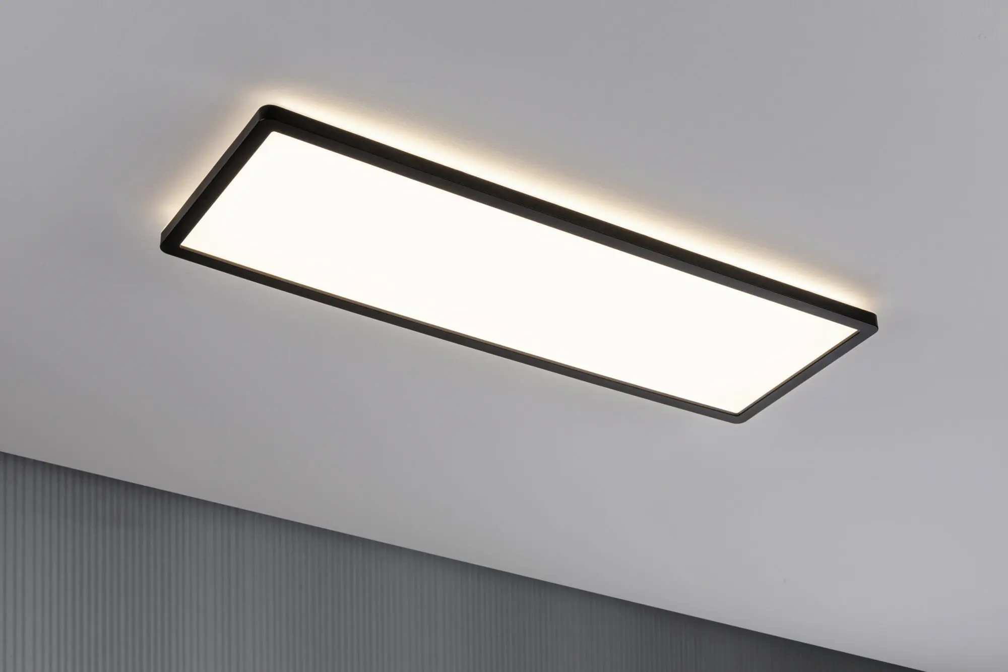 Paulmann LED Panel Atria Shine schwarz 58 x 20 cm warmweiß dimmbar