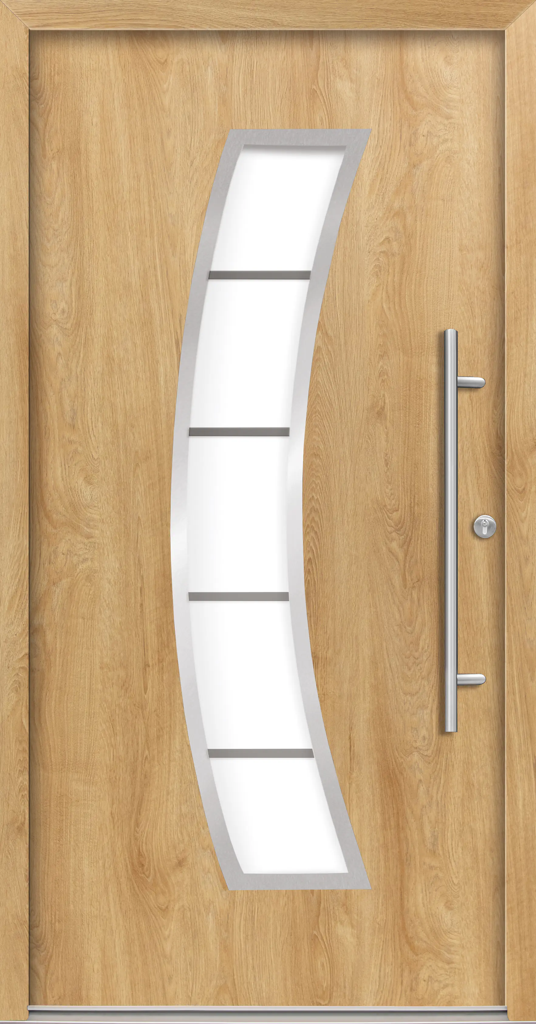Splendoor Haustür Passivedoor Premium P14 Eiche Natur DIN Rechts 110 x 210 cm