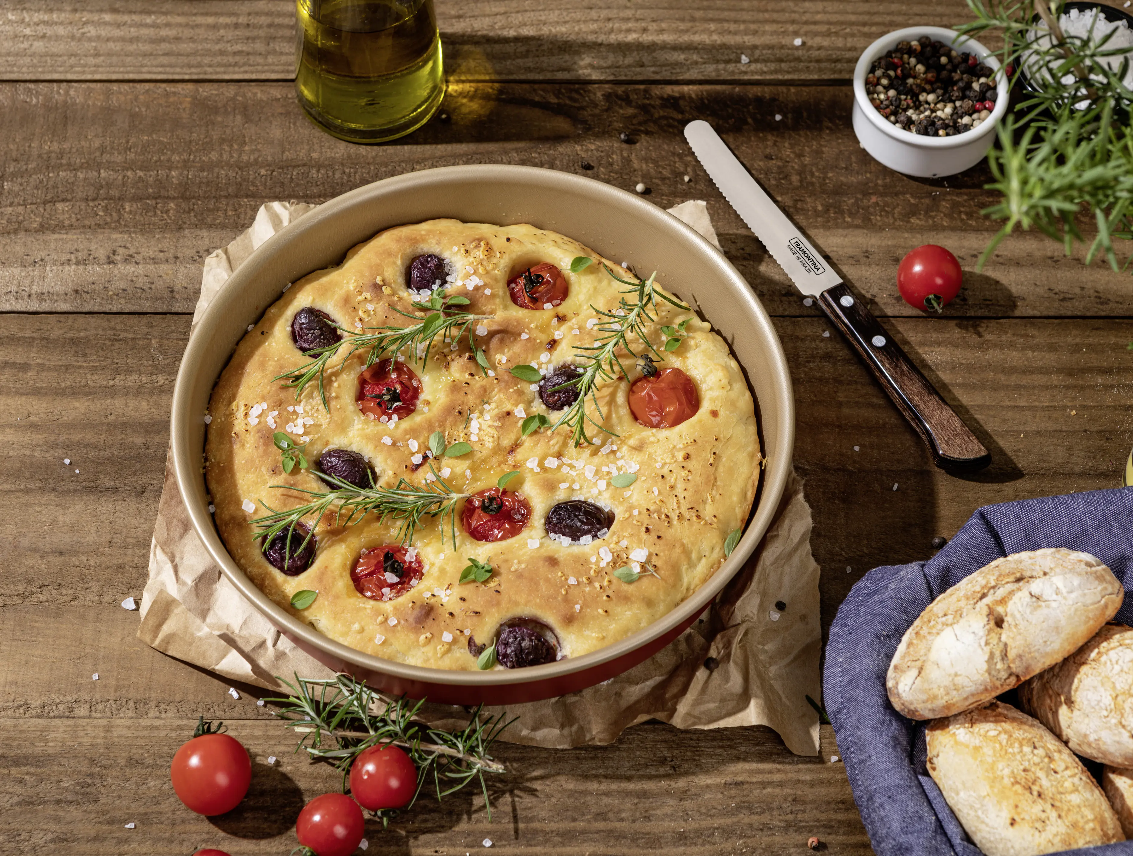 Tramontina Frühstücksmesser 11,5 cm Edelstahl mit Holzgriff