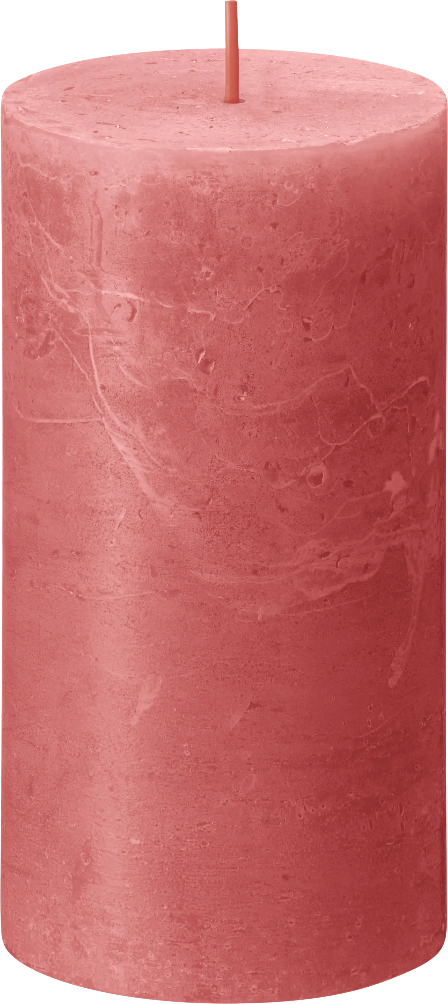 Bolsius Rustik Stumpenkerze rosa blüte, Höhe: 13 cm, Ø 6,8 cm