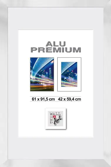 Aluminiumrahmen Quattro silber, 61 x 91,5 cm