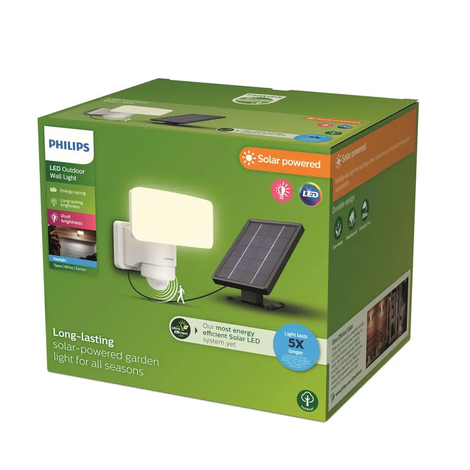 Philips Solar Wandleuchte Tylus 18,5 x 21,5 x 17 cm kaltweiß
