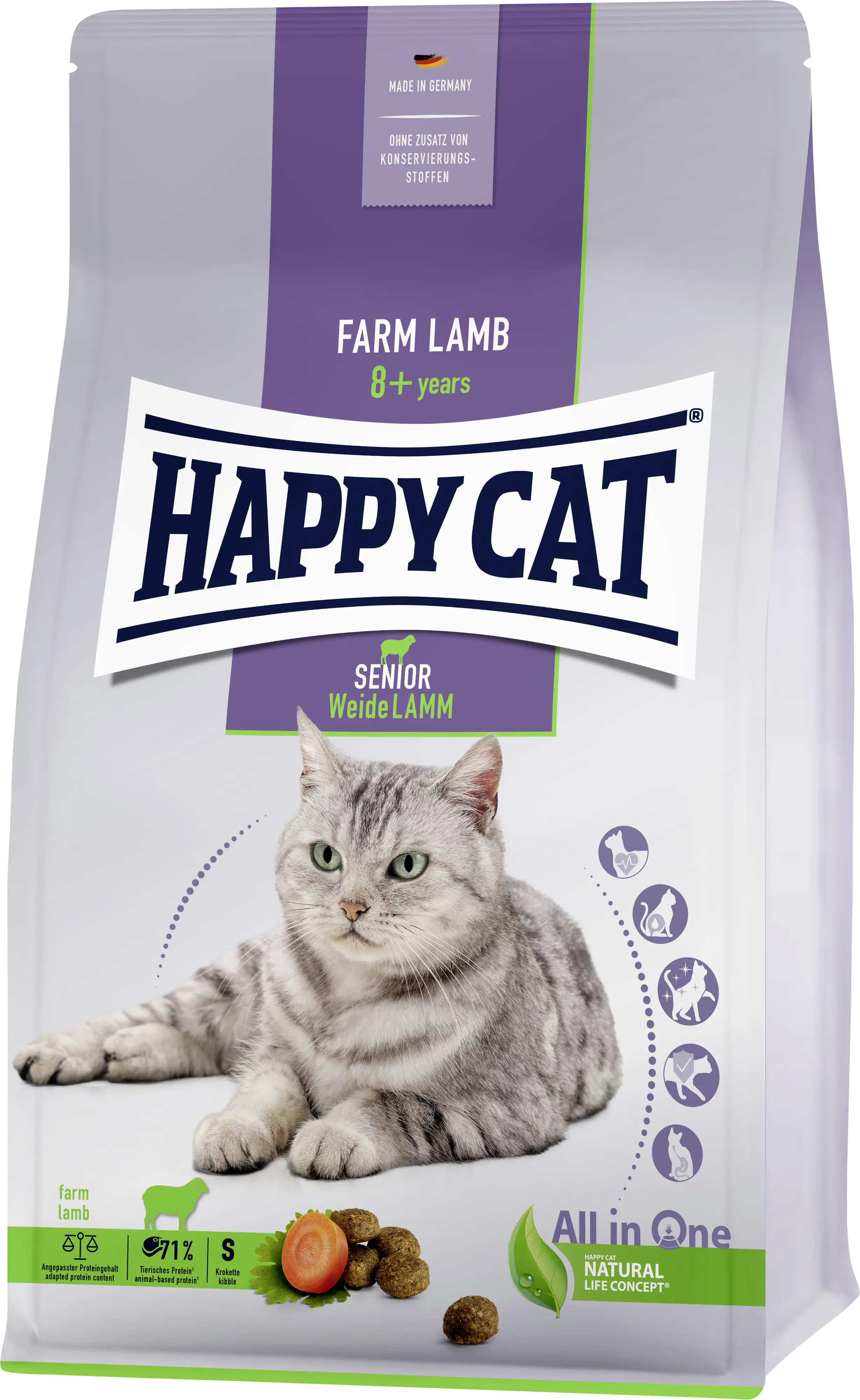 HappyCat Katzenfutter Senior Weide Lamm 300 g