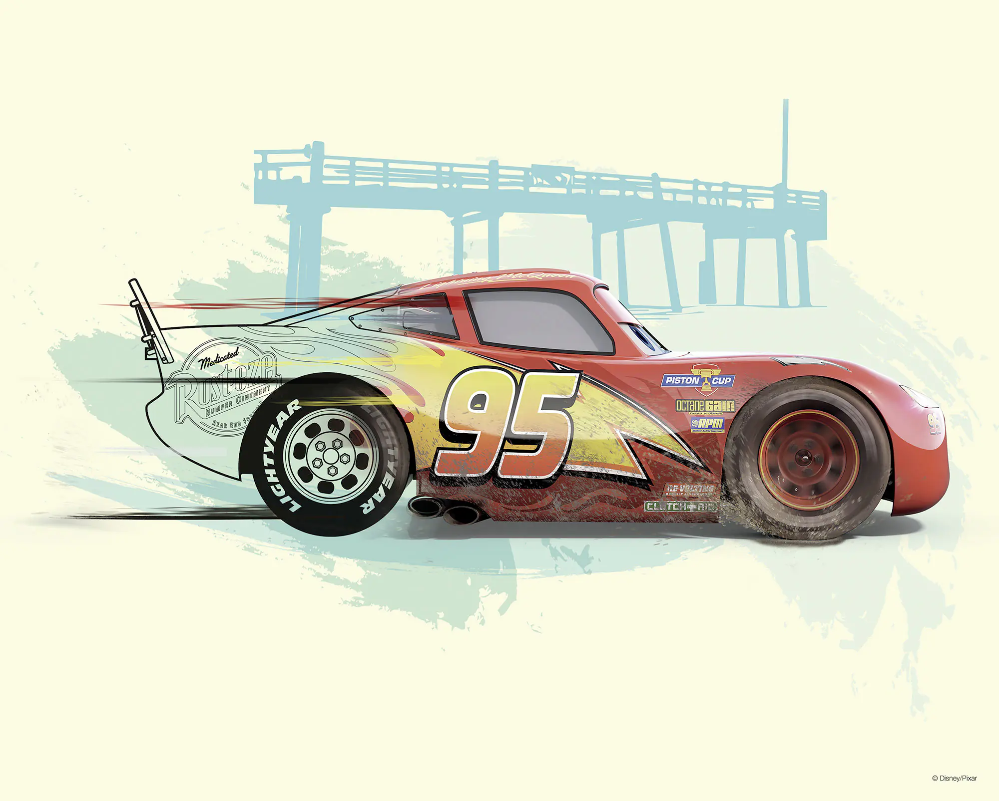 Komar Wandbild Cars Lightning McQu 50 x 40 cm