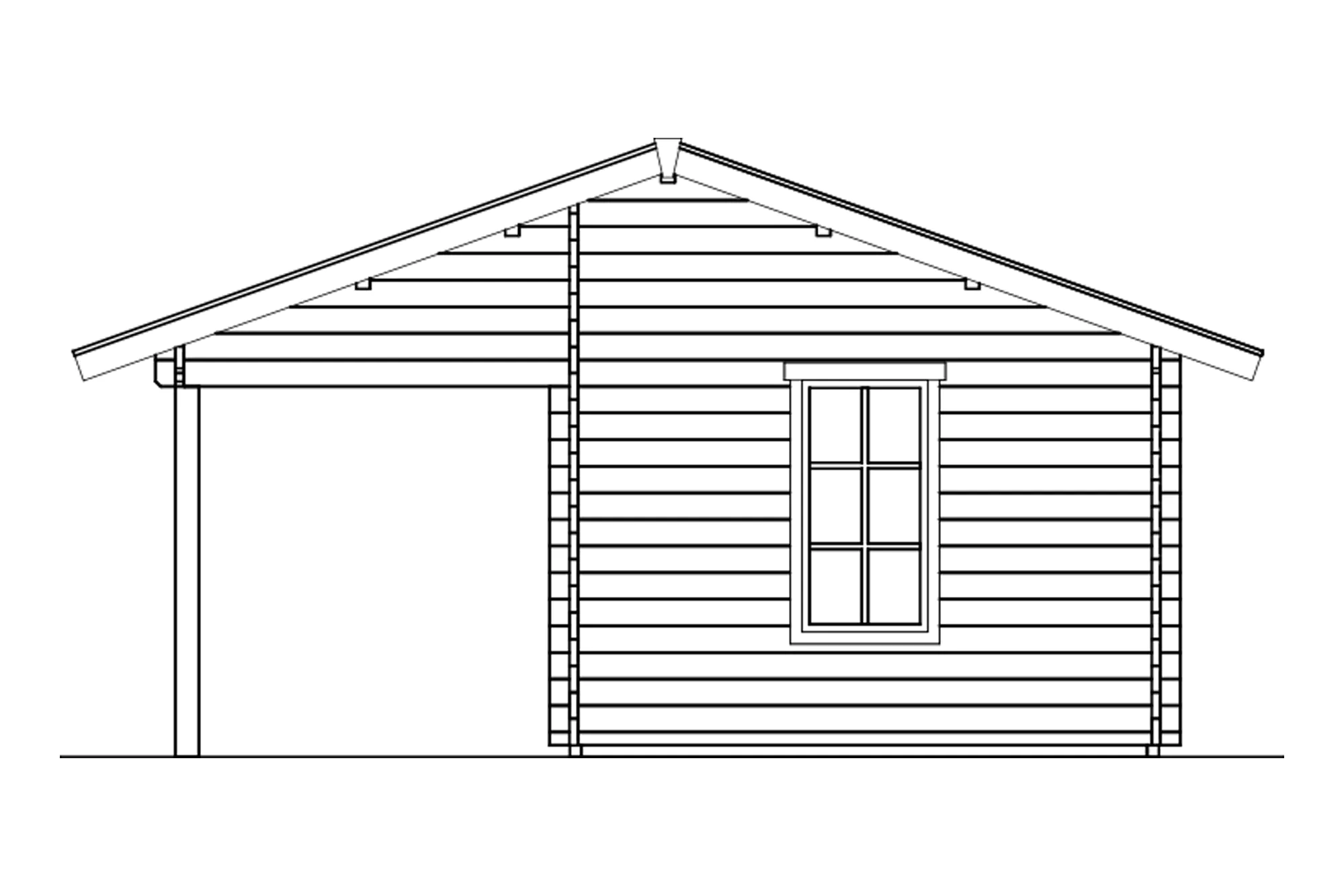 SKAN HOLZ Blockbohlenhaus Luzern 380 x 300 cm natur mit 2. Schalung und Fußboden SKAN HOLZ Blockbohlenhaus Luzern 380 x 300 cm natur mit 2. Schalung und Fußboden