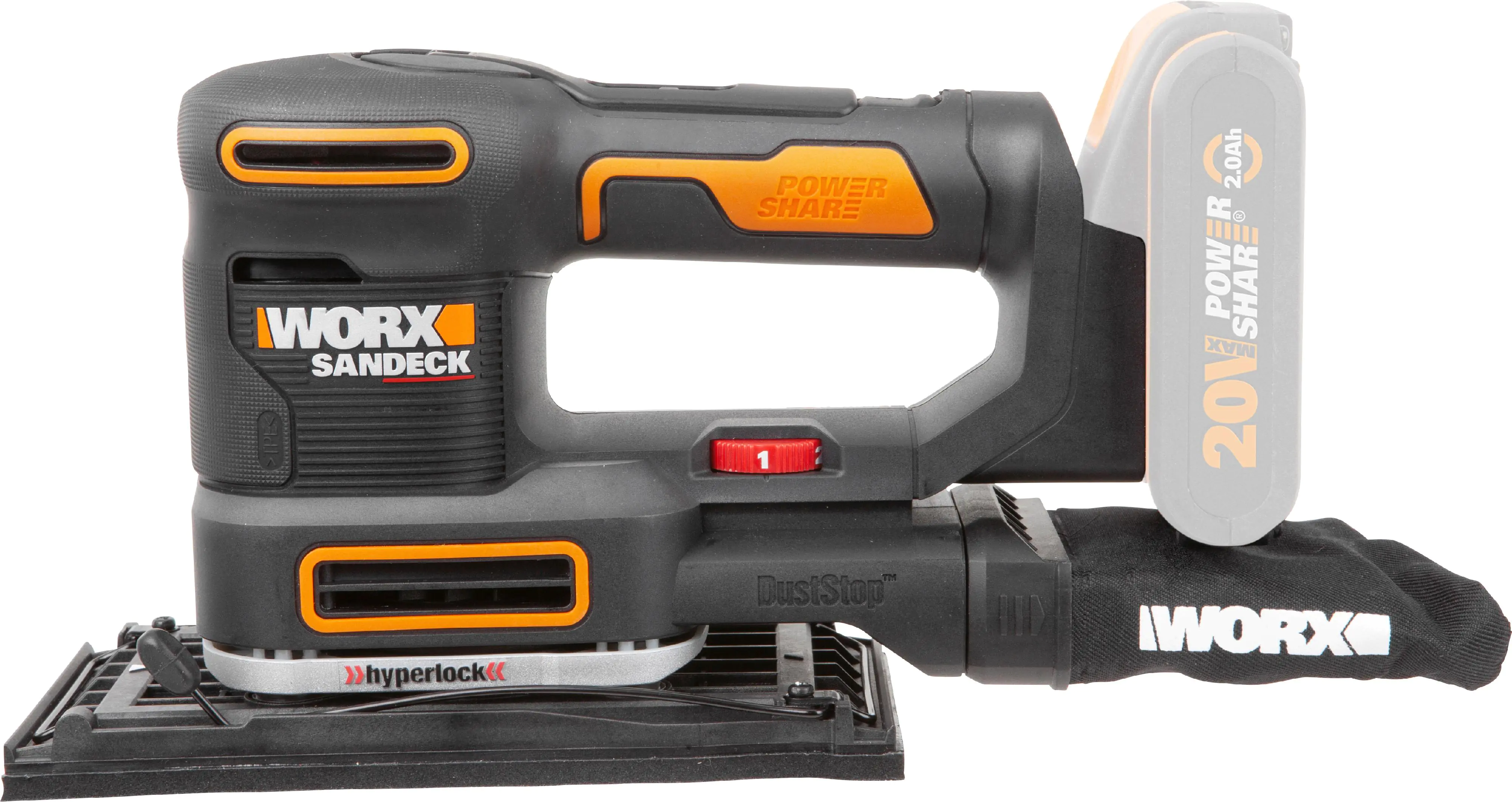 Worx Akku-Multischleifer WX820.9 20 V ohne Akku & Ladegerät Worx Akku-Multischleifer WX820.9 20 V ohne Akku & Ladegerät