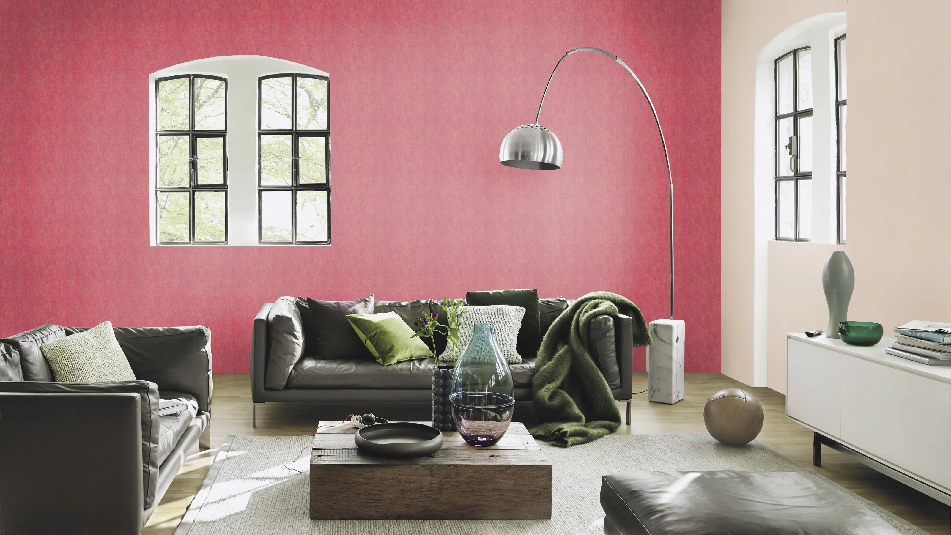 Rasch Vliestapete 746075 Rosa-Altrosa dunkel Uni 10,05 m x 0,53 m