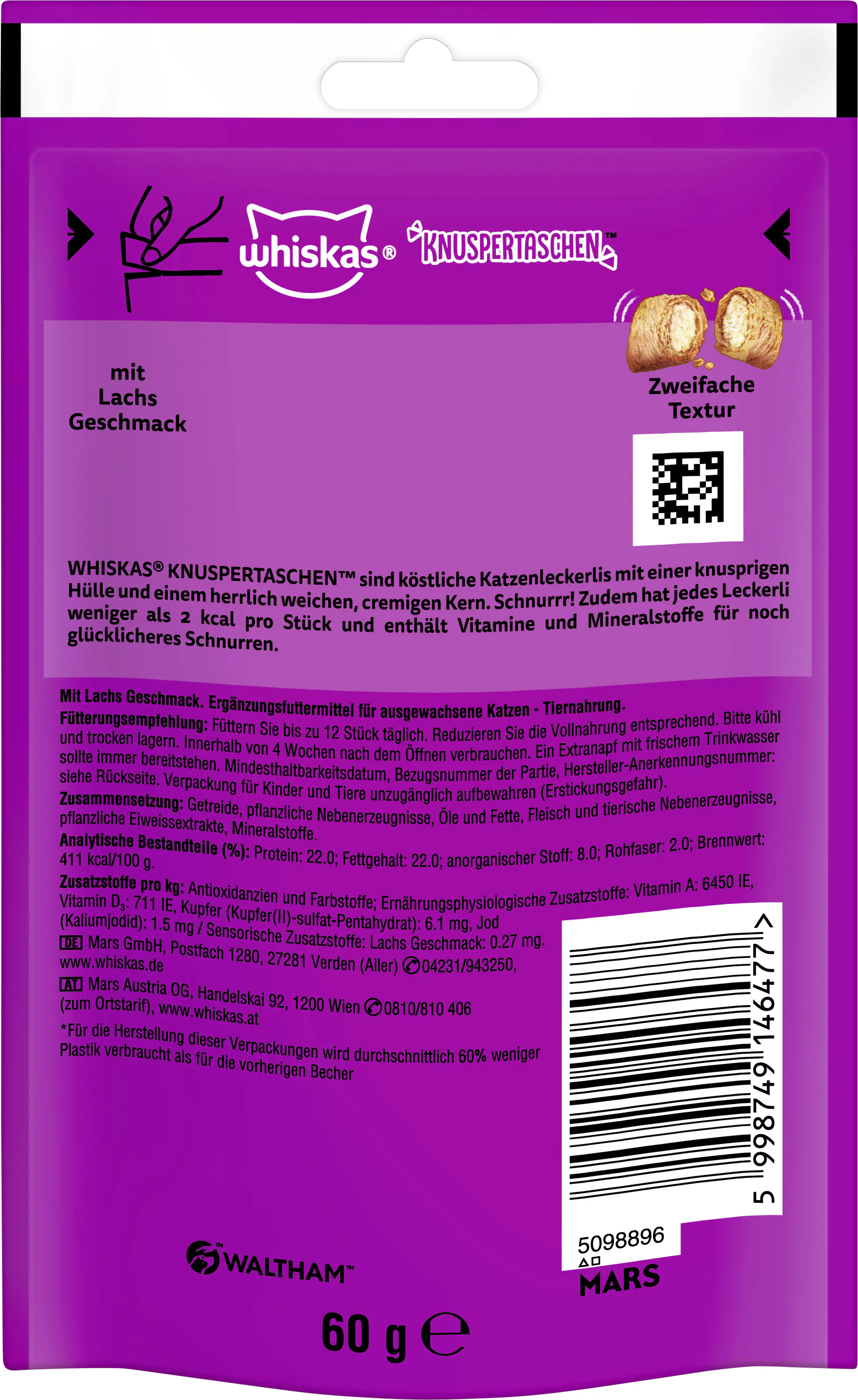 Whiskas Katzensnack 60 g Lachs