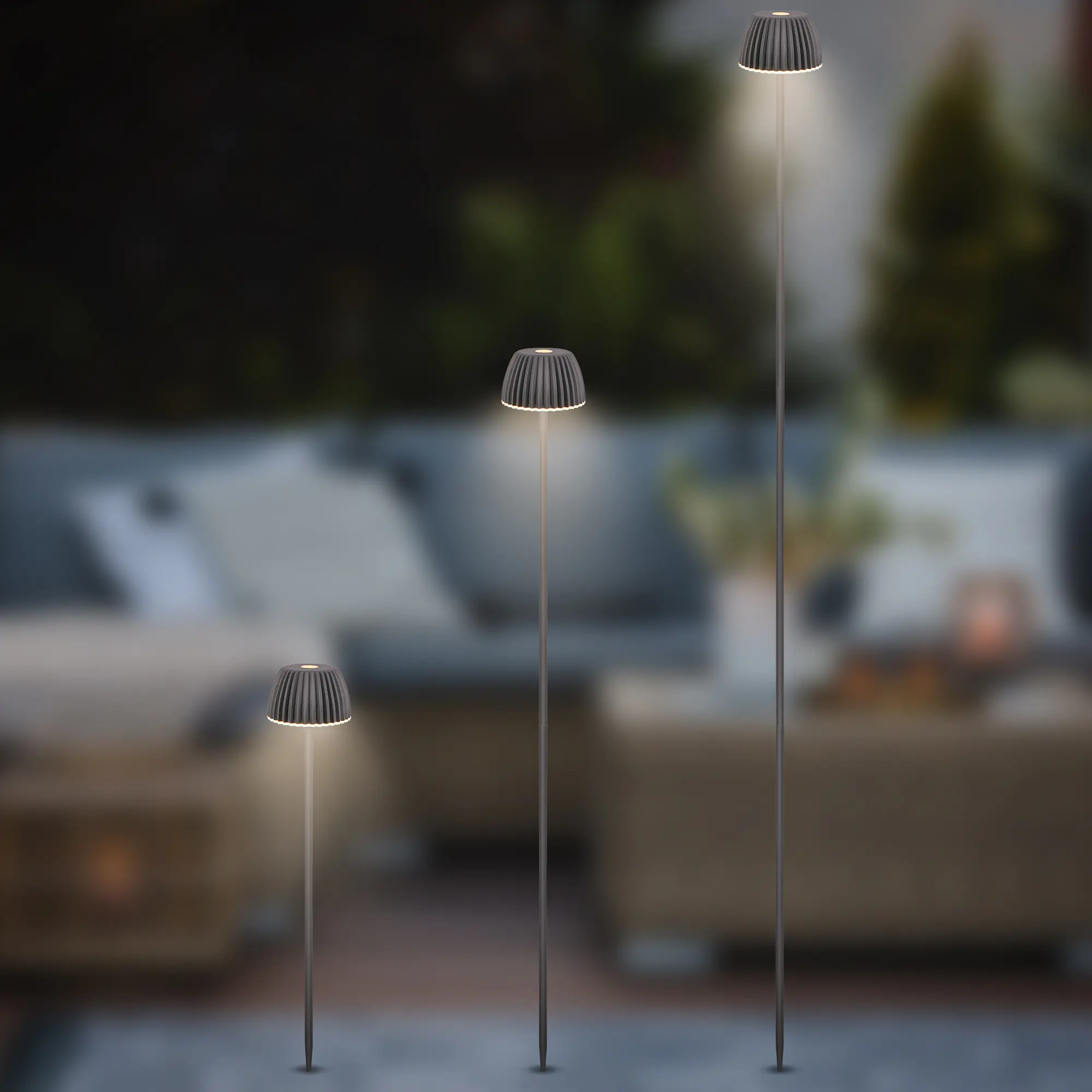 Briloner LED-Gartenleuchte Spießleuchte Riffle anthrazit dimmbar 