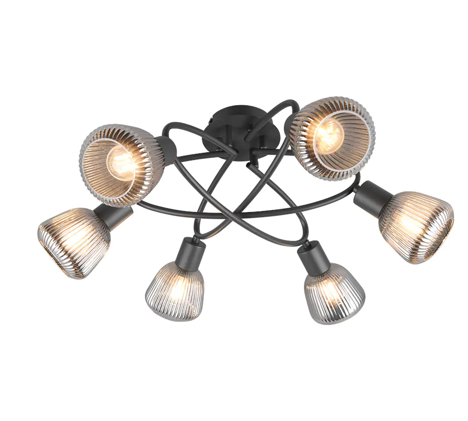 Trio Leuchten LED Deckenleuchte Tarifa 6xE14 Metall/Glas Trio Leuchten LED Deckenleuchte Tarifa 6xE14 Metall/Glas