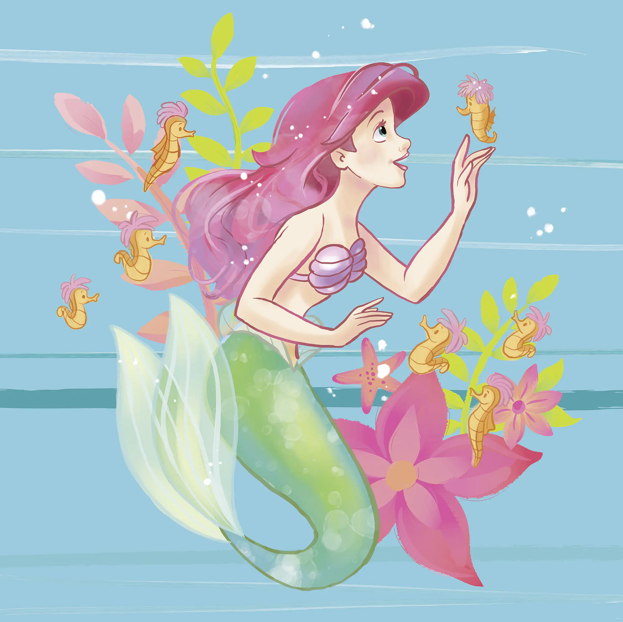 Komar Vlies Fototapete Ariel Little Friend 250 x 250 cm 