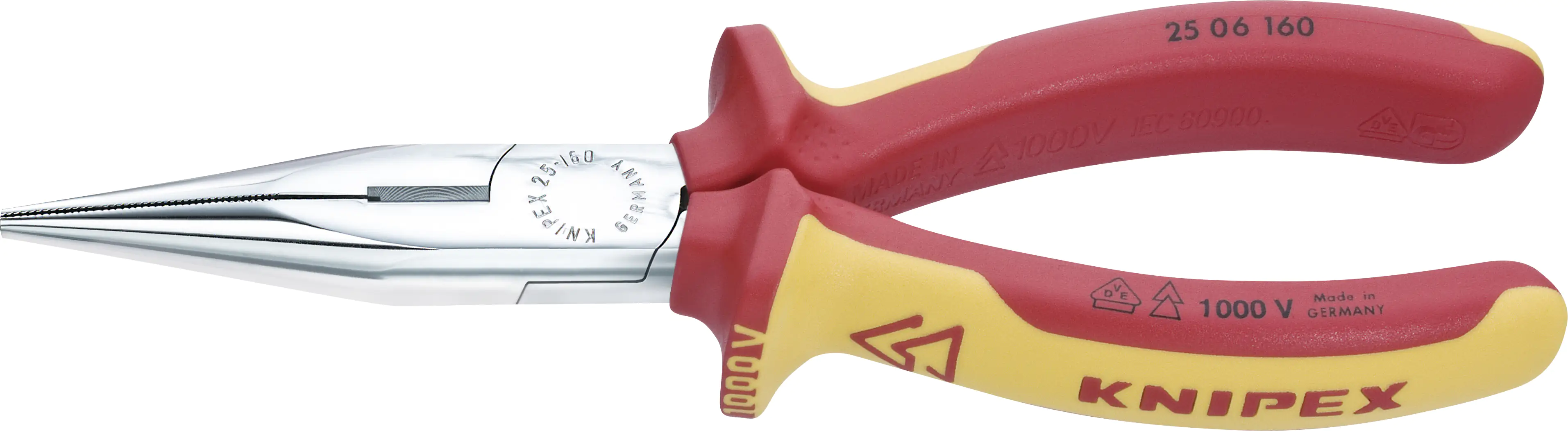 Knipex Flachrundzange 160 mm VDE mit Schneide Knipex Flachrundzange 160 mm VDE mit Schneide